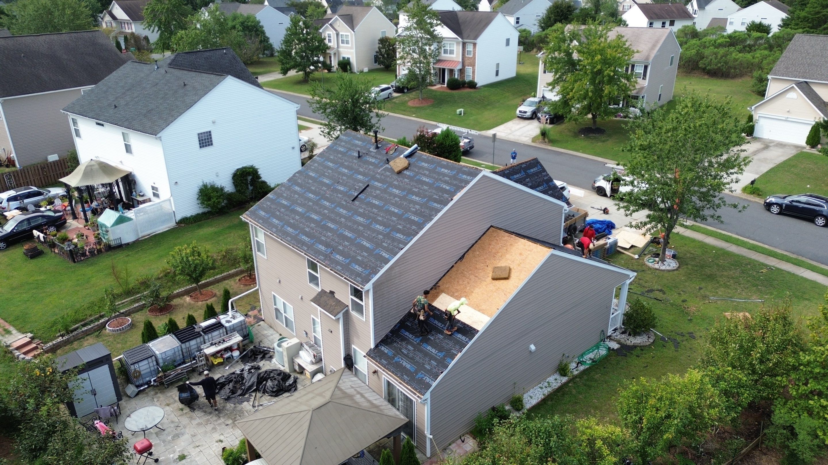 Roof replacement and interior repair by hail damage by Just Brilliant Restoration JBR