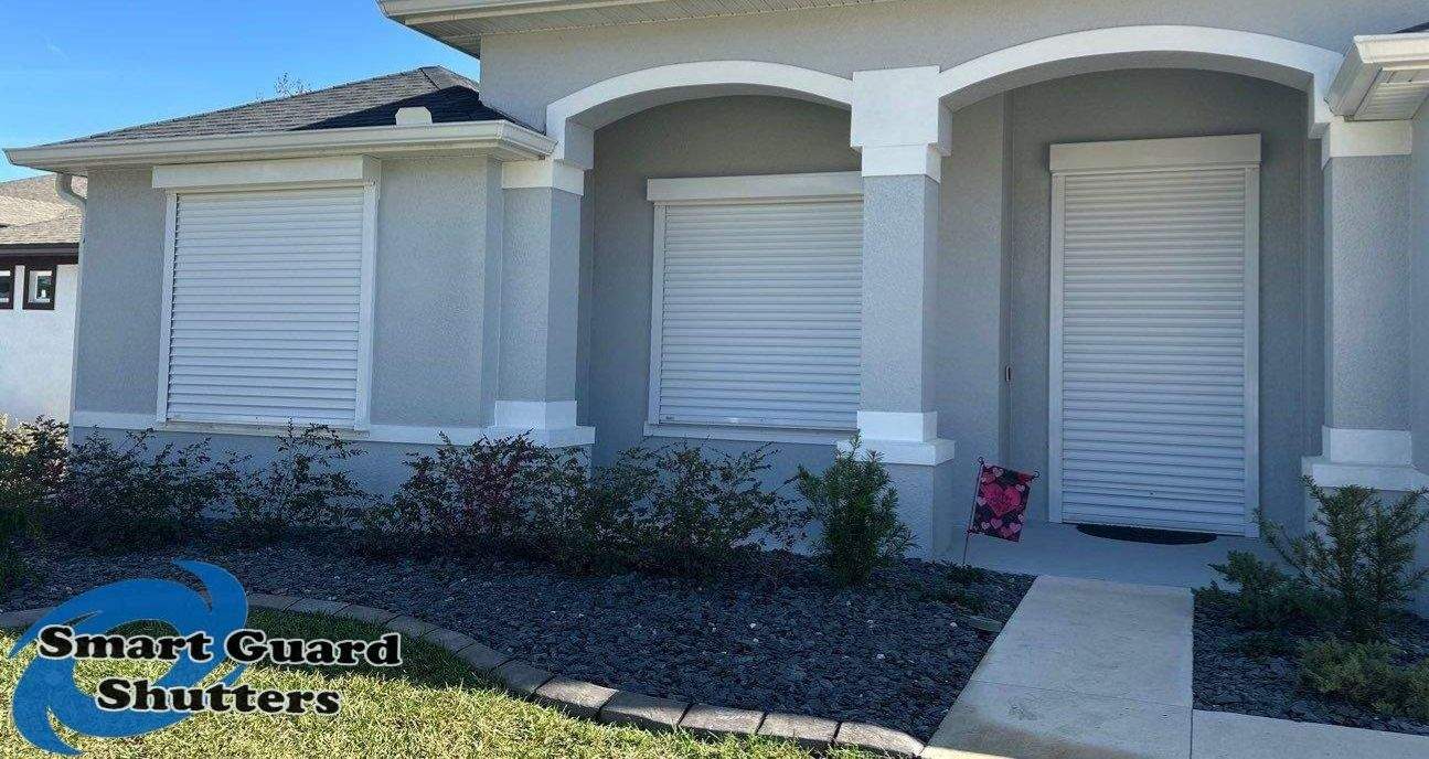 Hurricane Protection in White by Smart Guard Shutters