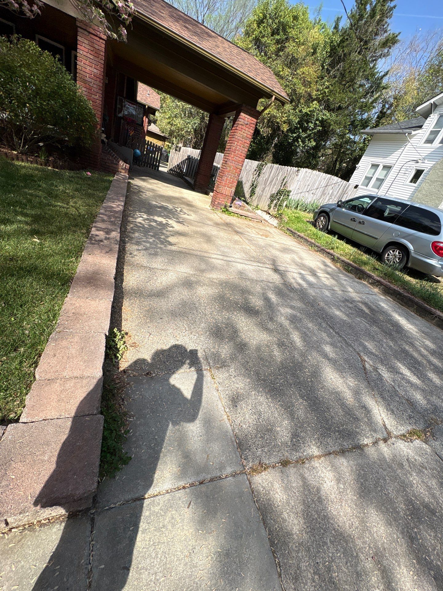 Patio pressure washing and residential driveway surface cleaning