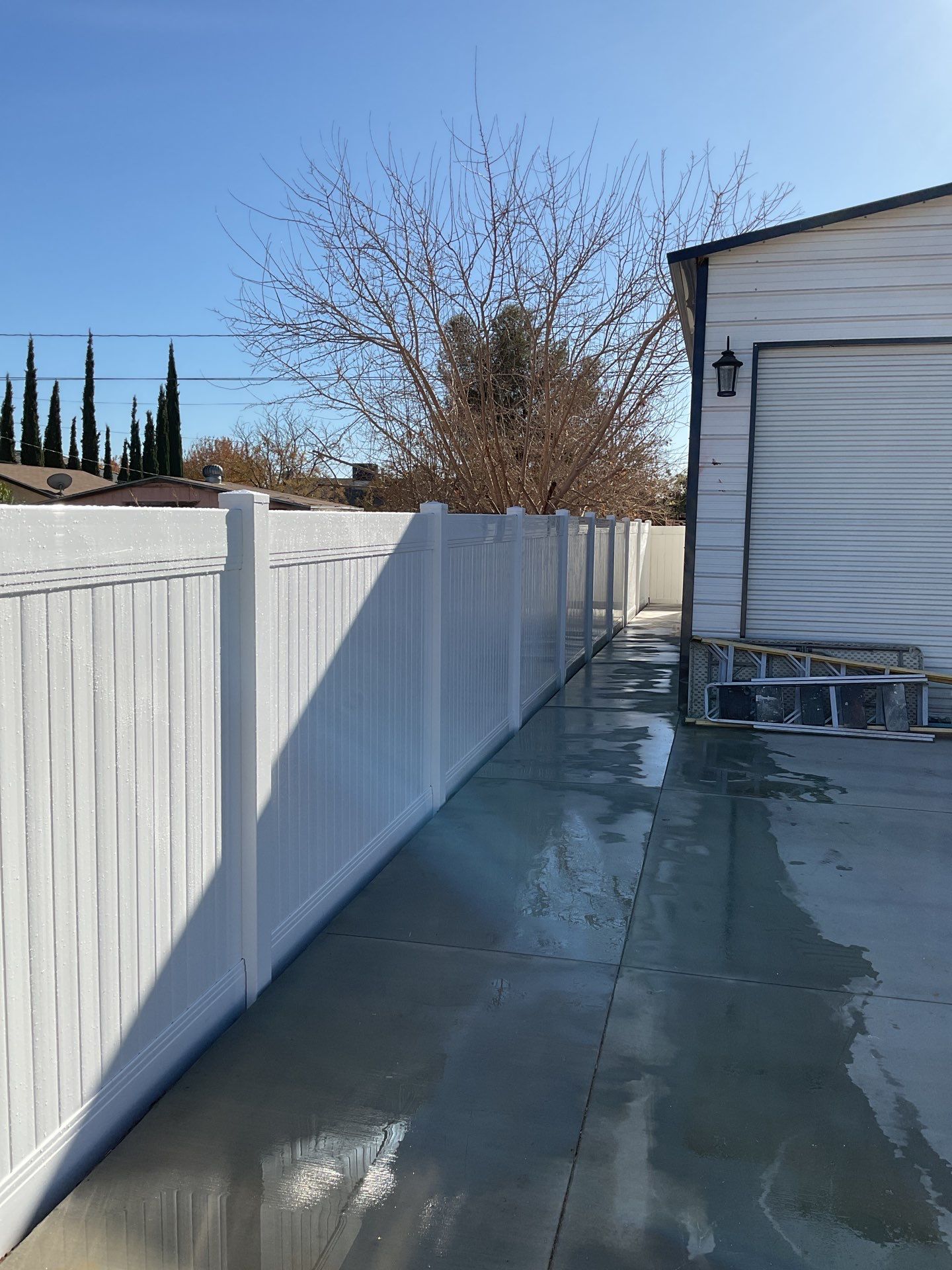 Fence Installation with Vinyl by Fence Guys Inc.