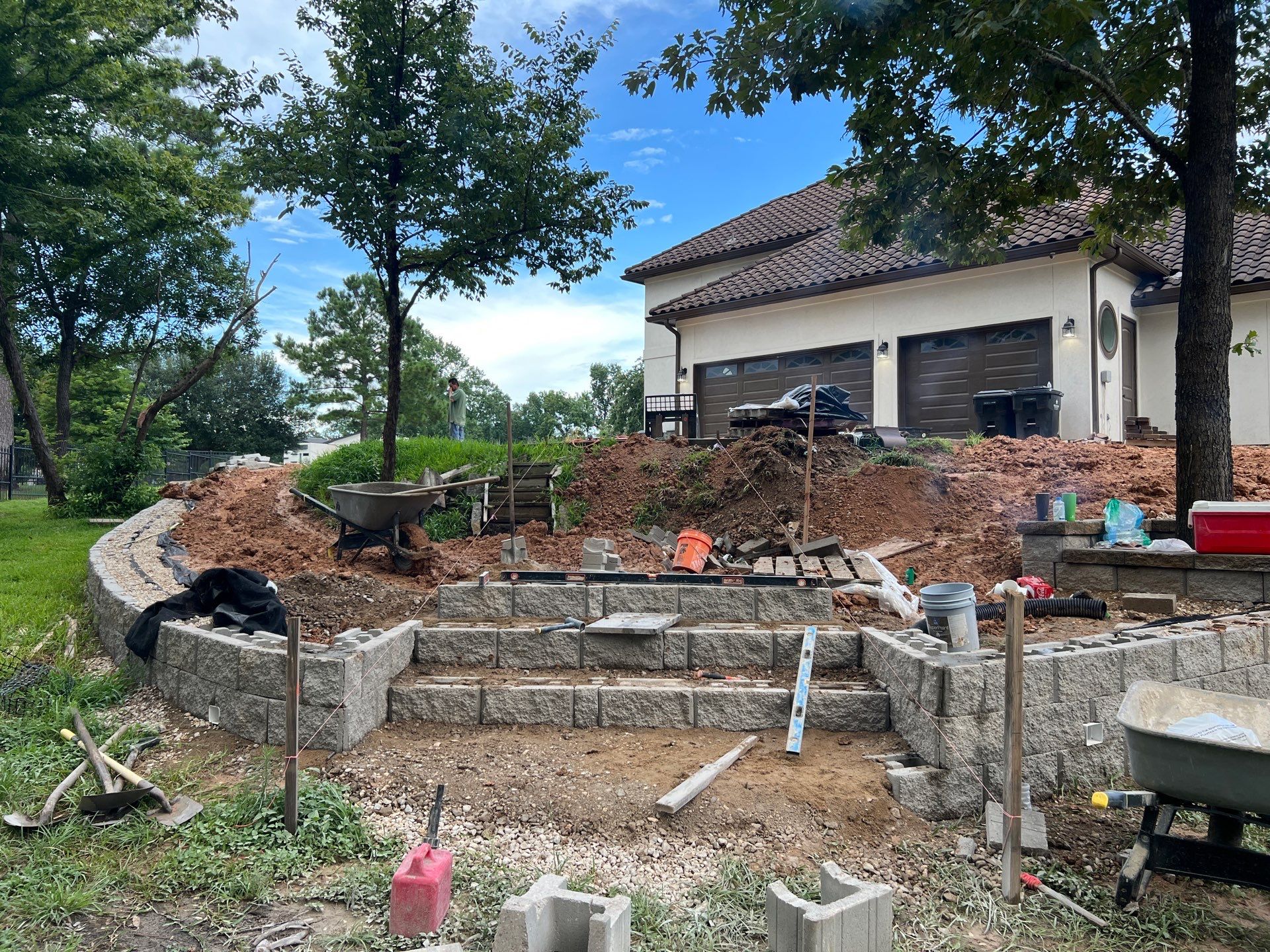 🏡 Duane’s Complete Retainer Wall & Hardscape Walkway by Texas Urban Elements