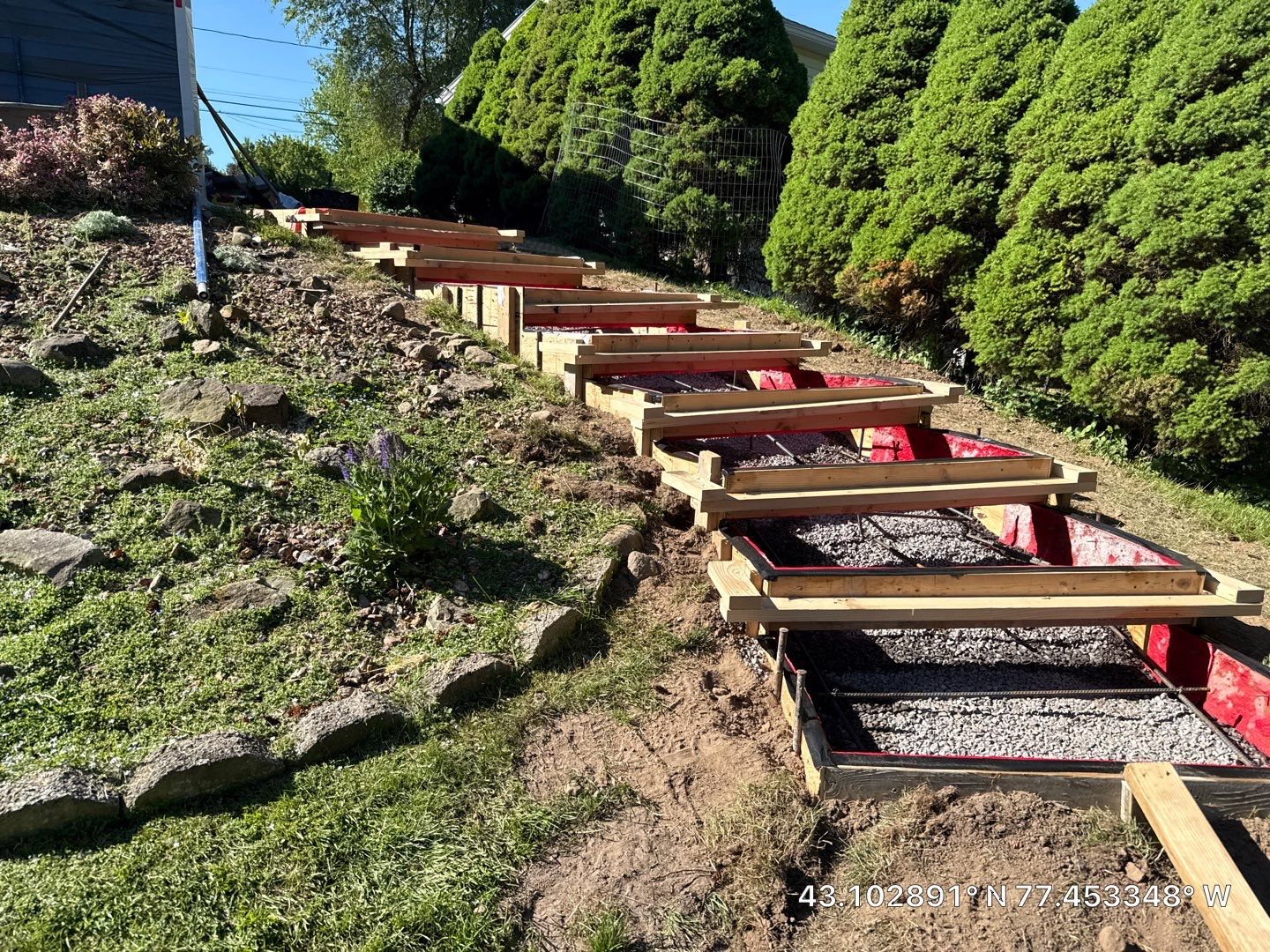 Stamped Oxford Slate Steps by NG Masonry & Construction LLC