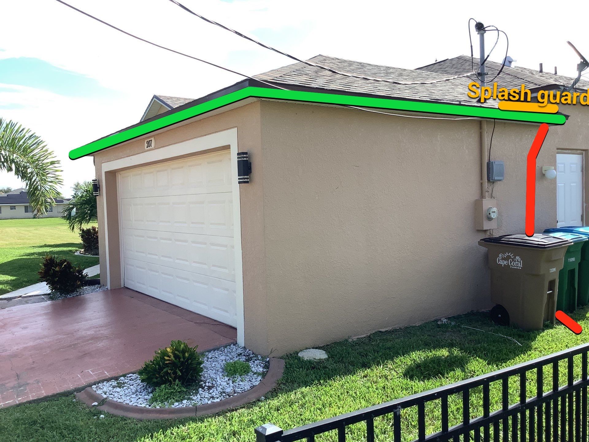 Downspout Installation for Multi-Story Homes in Cape Coral FL by Gutter Professors