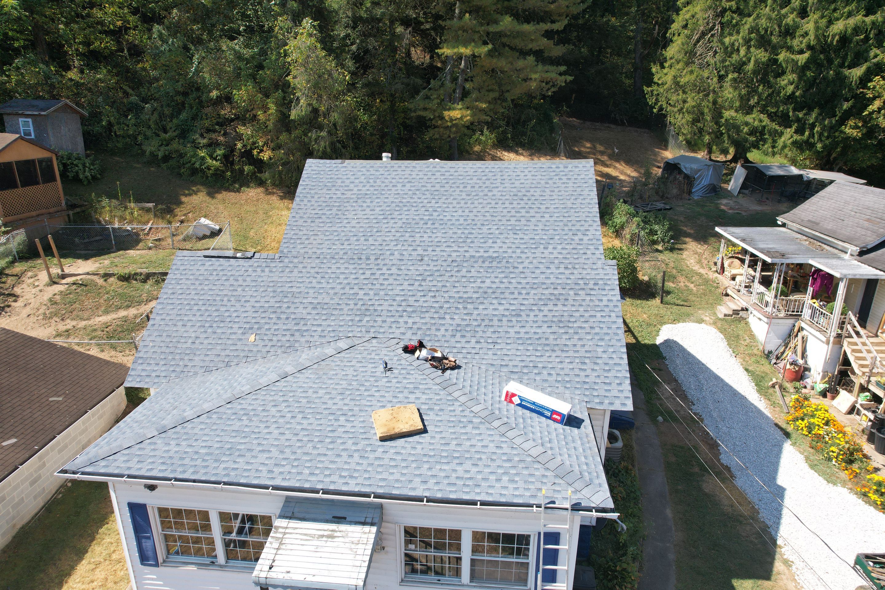 Residential Roofing Installation using GAF Timberline HDZ Biscayne Blue by Rainstoppers Roofing