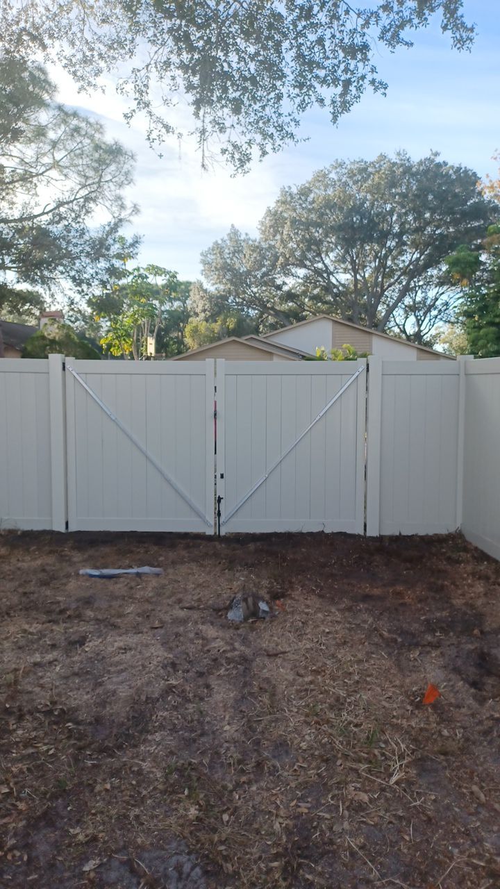 Sarasota, FL 6ft. Tan Vinyl Privacy Fence  by Asap fence and gates, LLC