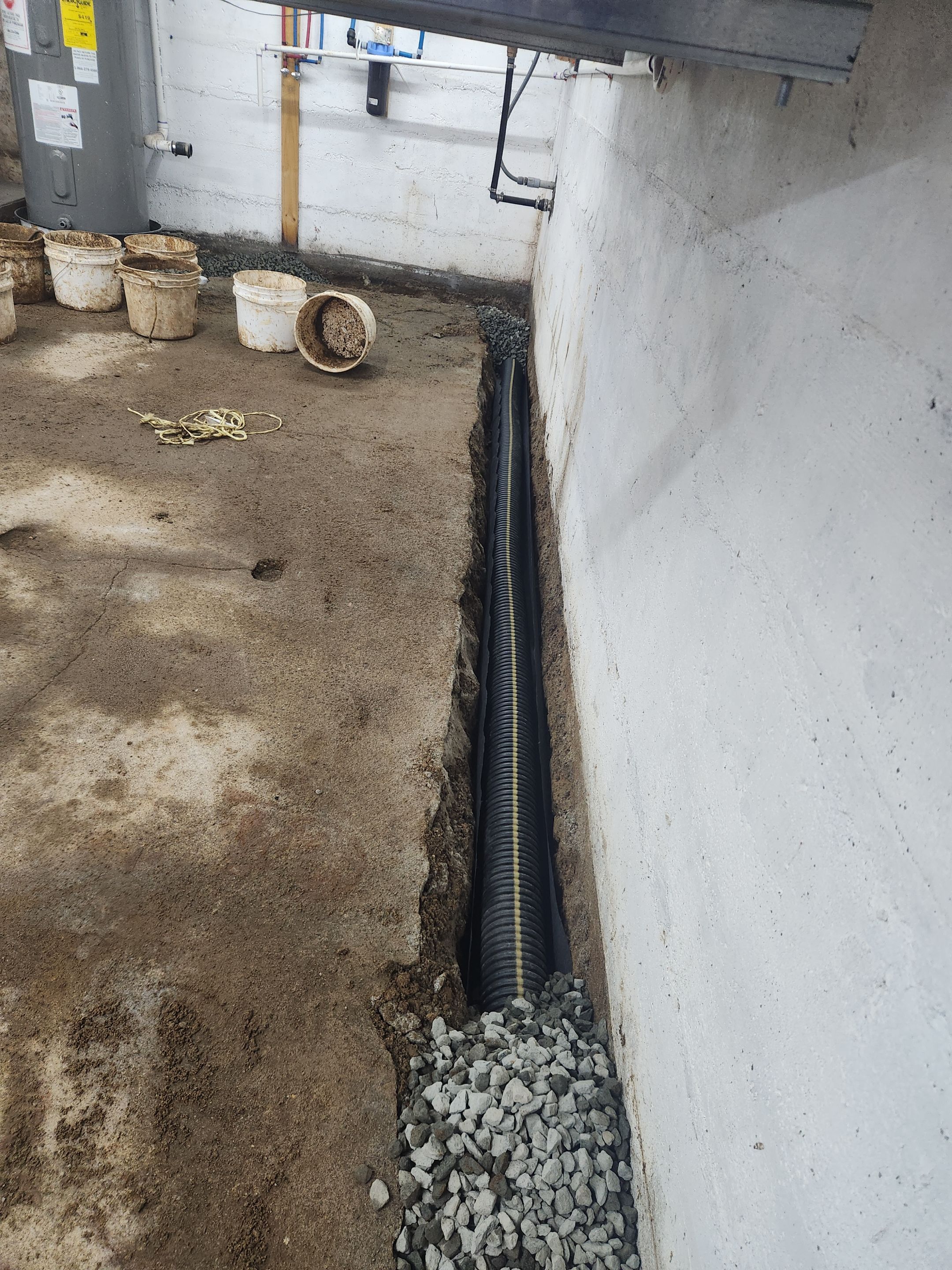 Interior French Drain Boonton NJ by Pure Service Pro, LLC 