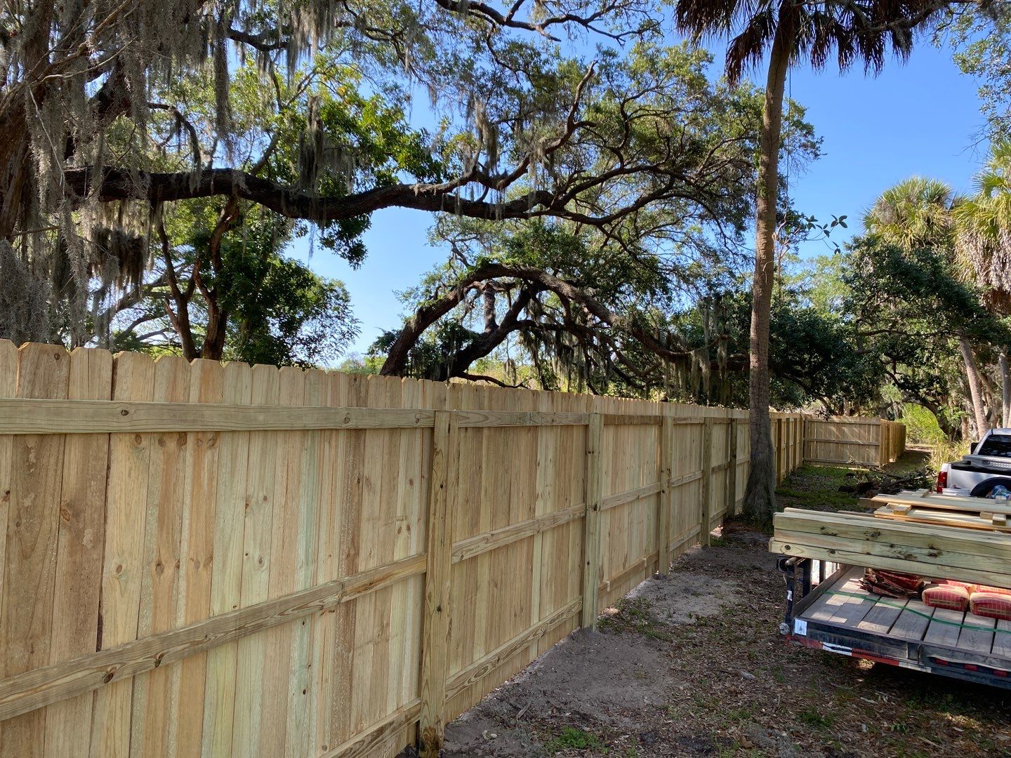 Bradenton, FL 6ft. Treated Board on Board Privacy Fence  by Asap fence and gates, LLC