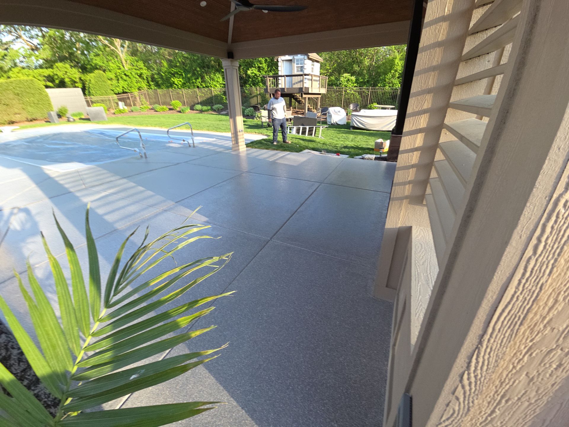 Pumice Pool Deck Concrete Coating by Level 10 Coatings