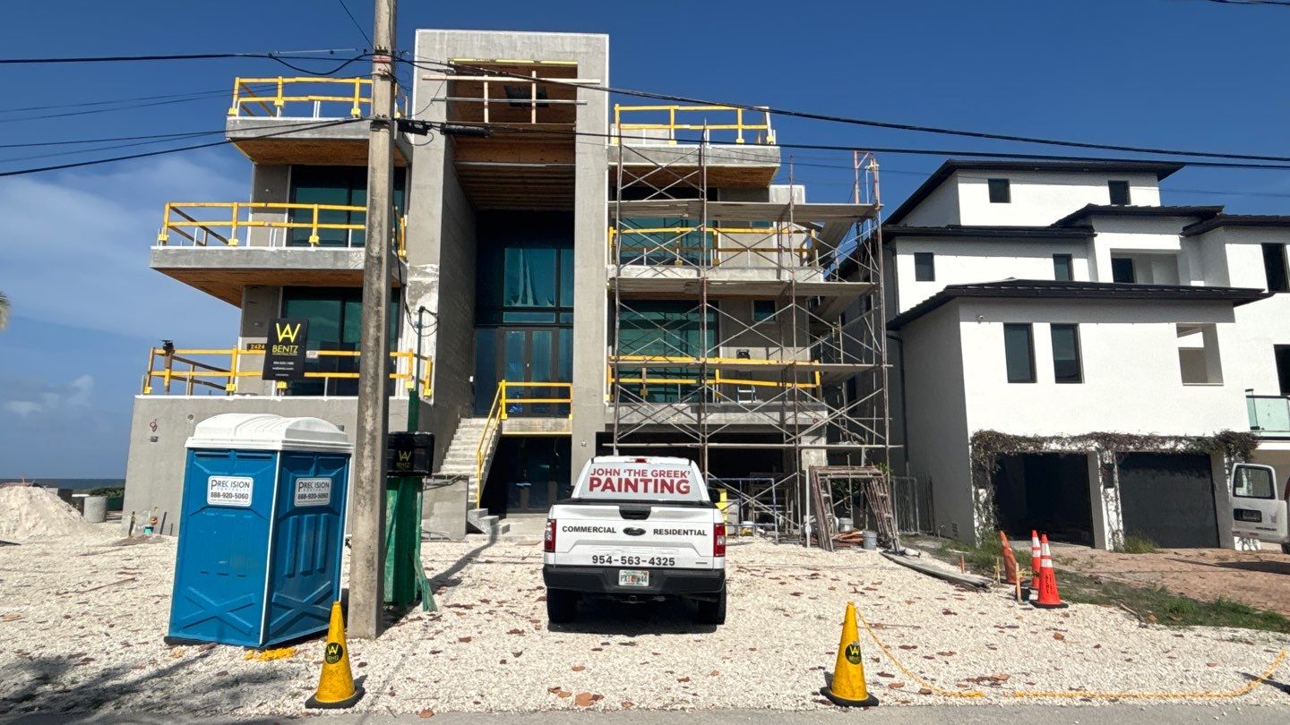 Oceanfront New Home Painting by John “The Greek” Painting