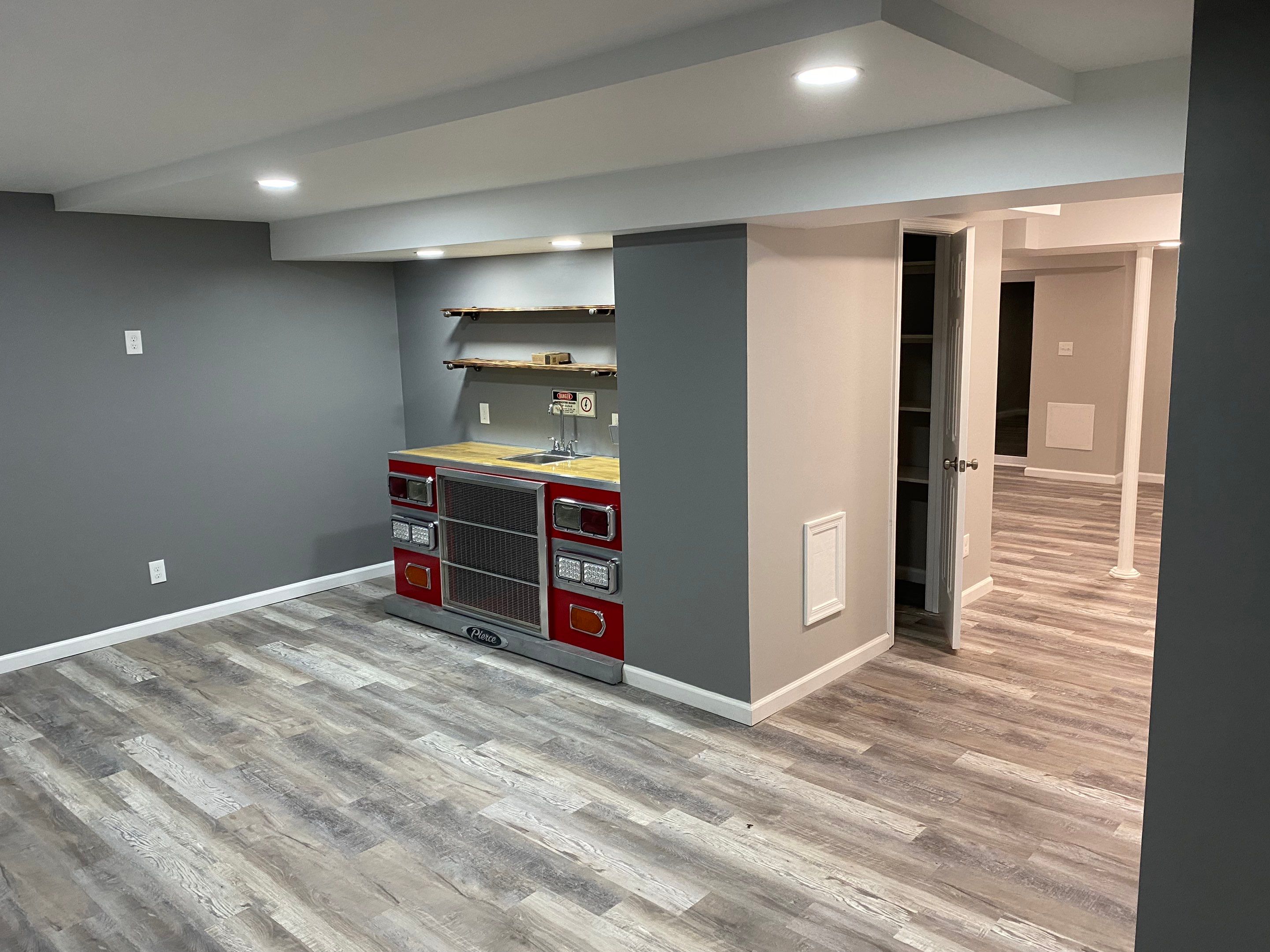 Complete Basement Buildout by The Smet Companies, LLC