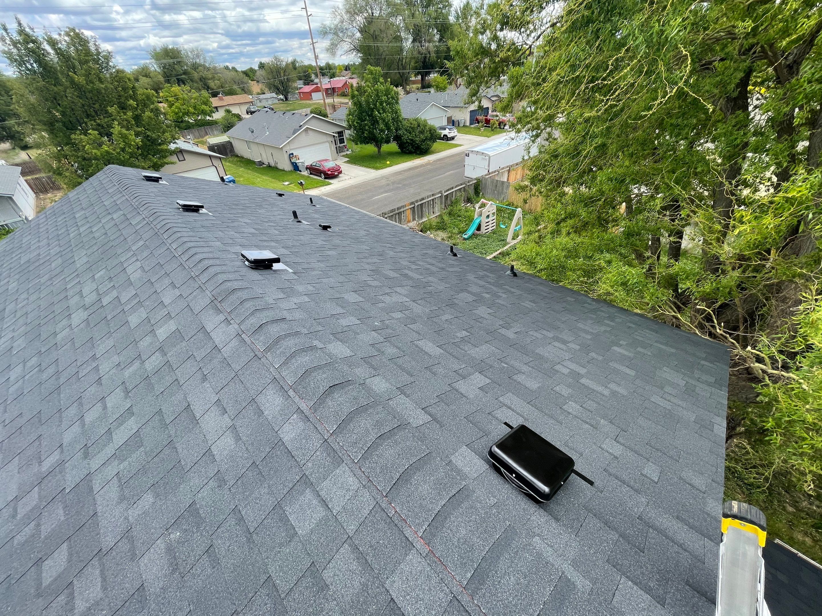 Nampa Idaho Two Story Residential Roofing Installation using Owens Corning by ID Roofing LLC