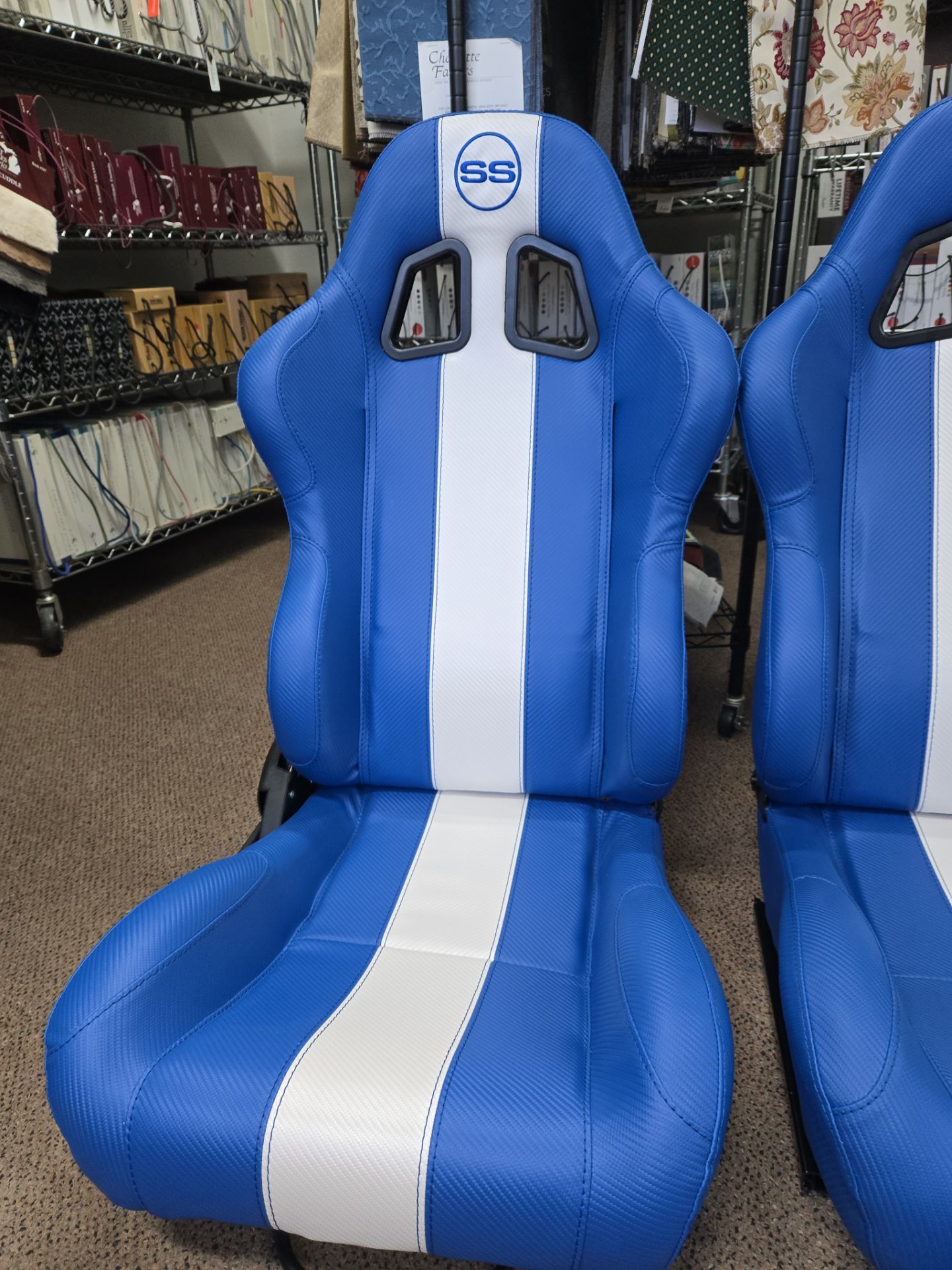 1966 Chevelle custom front & rear seats by Rocky Mountain Upholstery Co