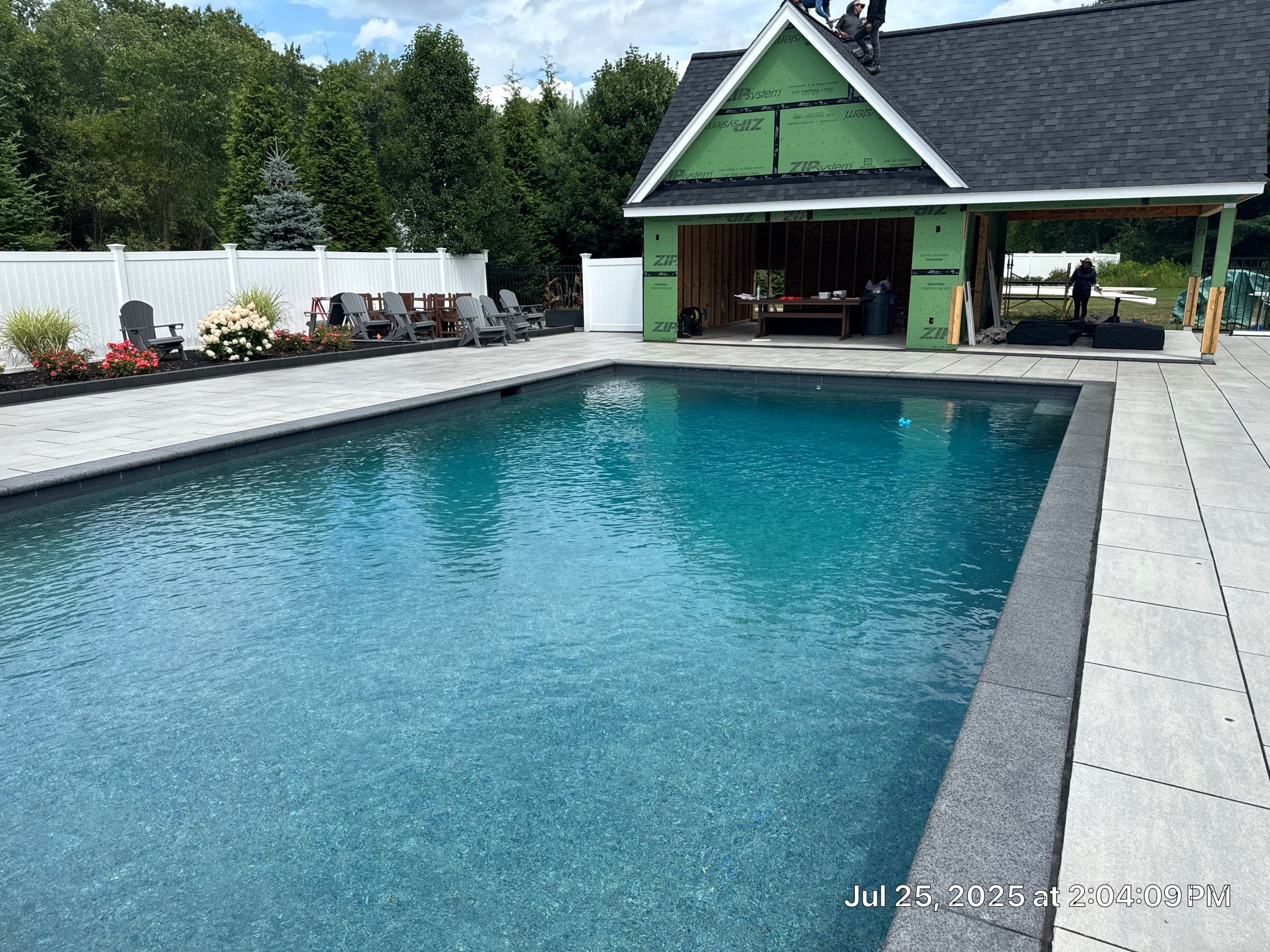 Pool House Roof Installation in Bedford, NH – Onyx Black Finish by Compass exteriors