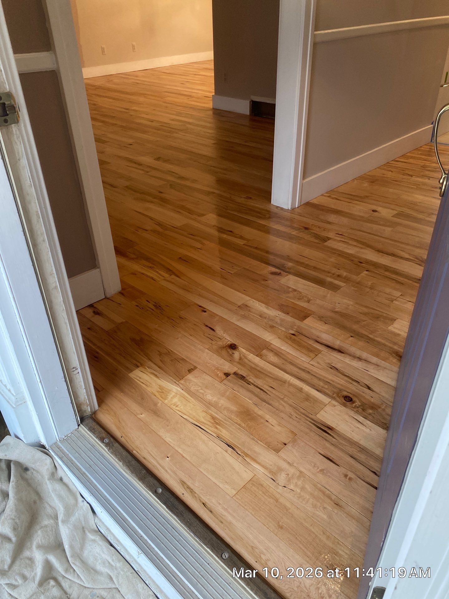 Water Damage + New Finish on Maple by RTBaldwin Hardwood Floors