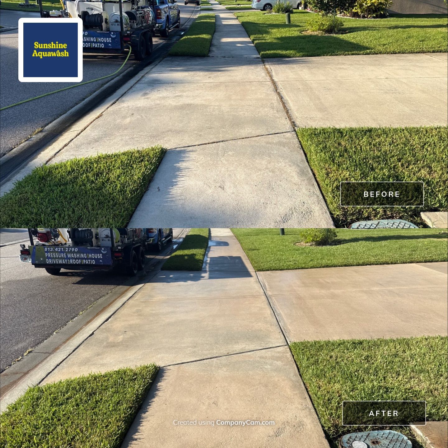 π‘ Safety and curb appeal go hand in hand! by Sunshine AquaWash