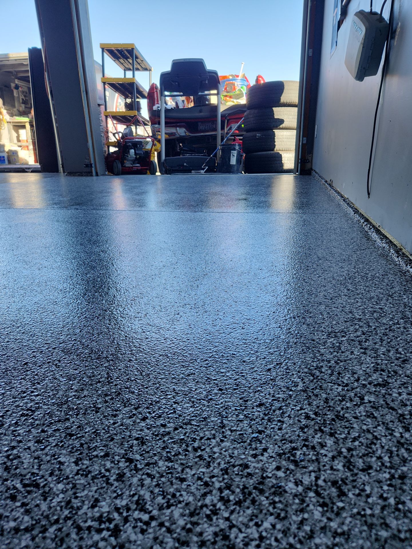 Garage Transformation using Domino by Croc Coatings, LLC