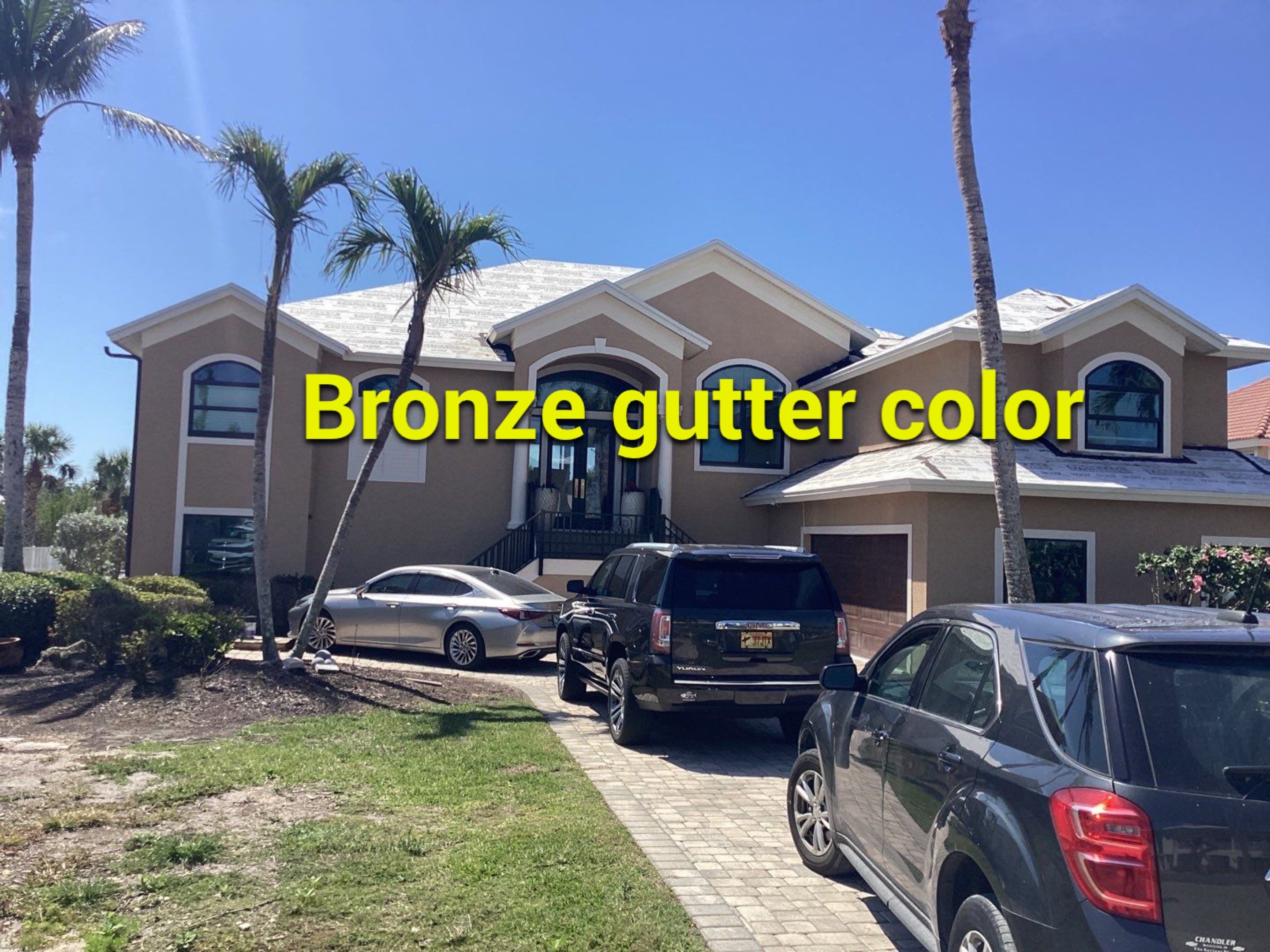 Bronze Seamless Gutters using bronze gutters in Sanibel FL by Gutter Professors