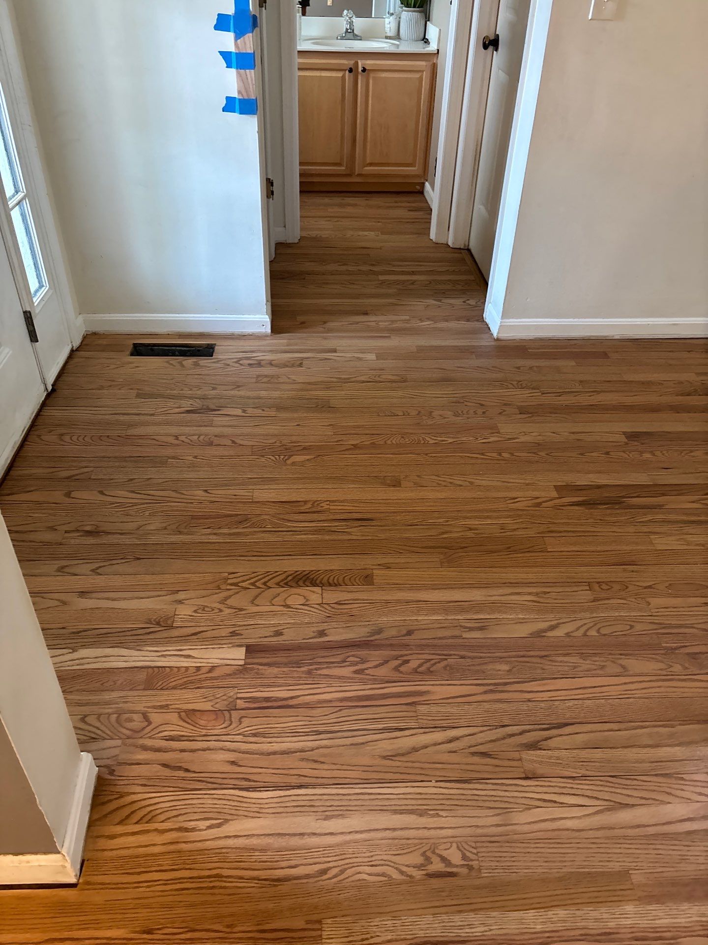 Natural Oak Hardwood Installation and Refinishing in Florence, Kentucky by Footprints Floors Kentucky