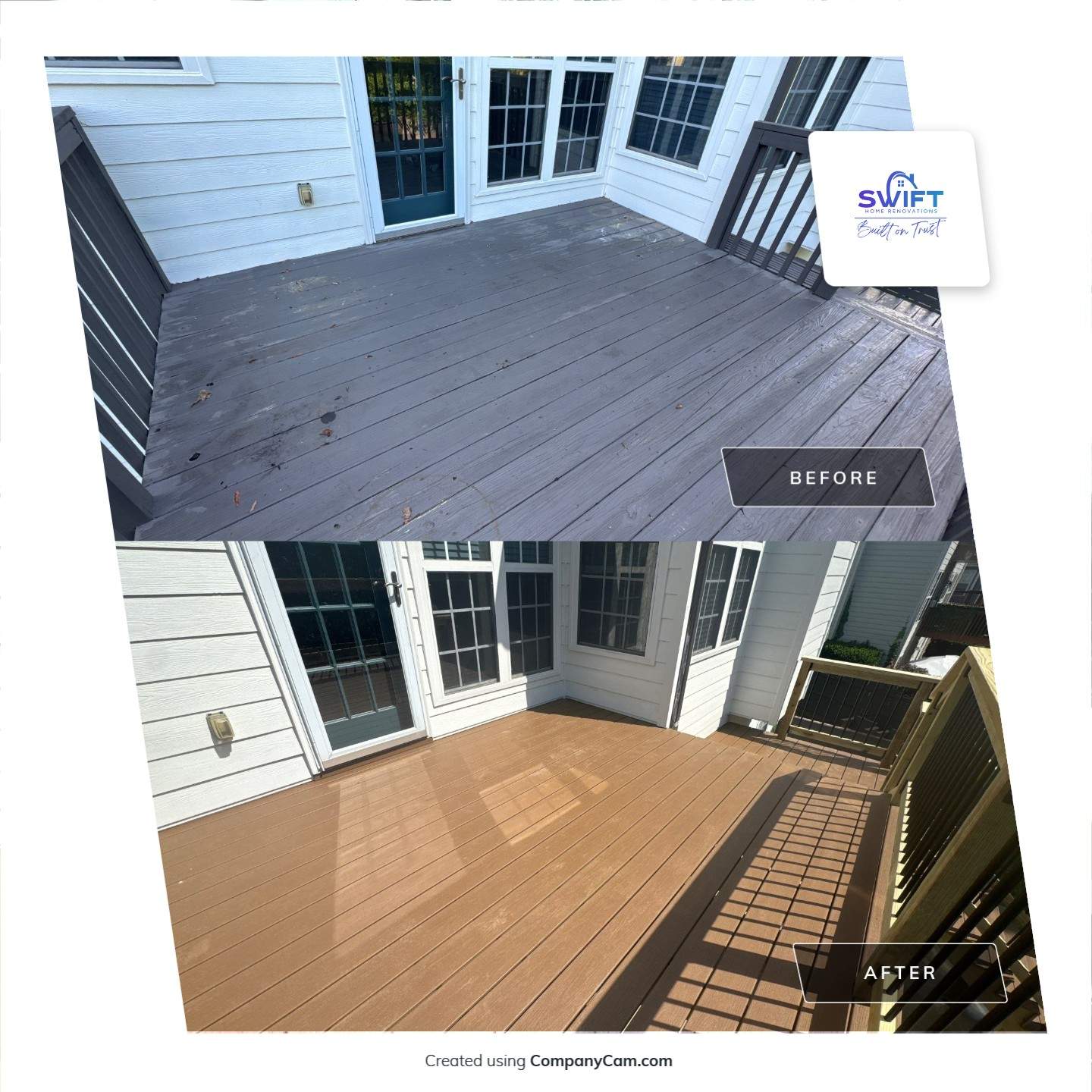 Multi-Level Composite Deck and Porch Renovation in Kennesaw by Swift Home Renovations