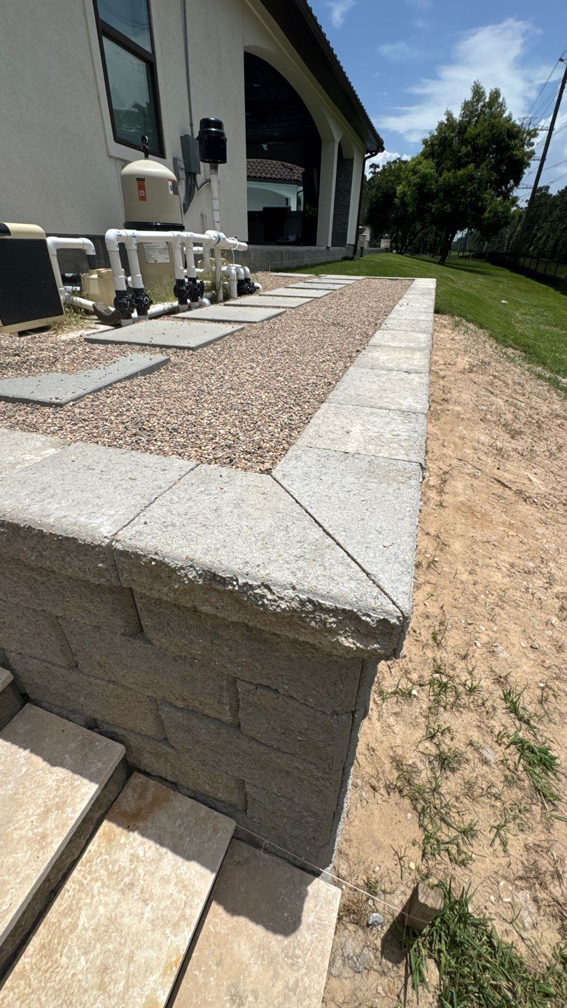 🏡 Duane’s Complete Retainer Wall & Hardscape Walkway by Texas Urban Elements