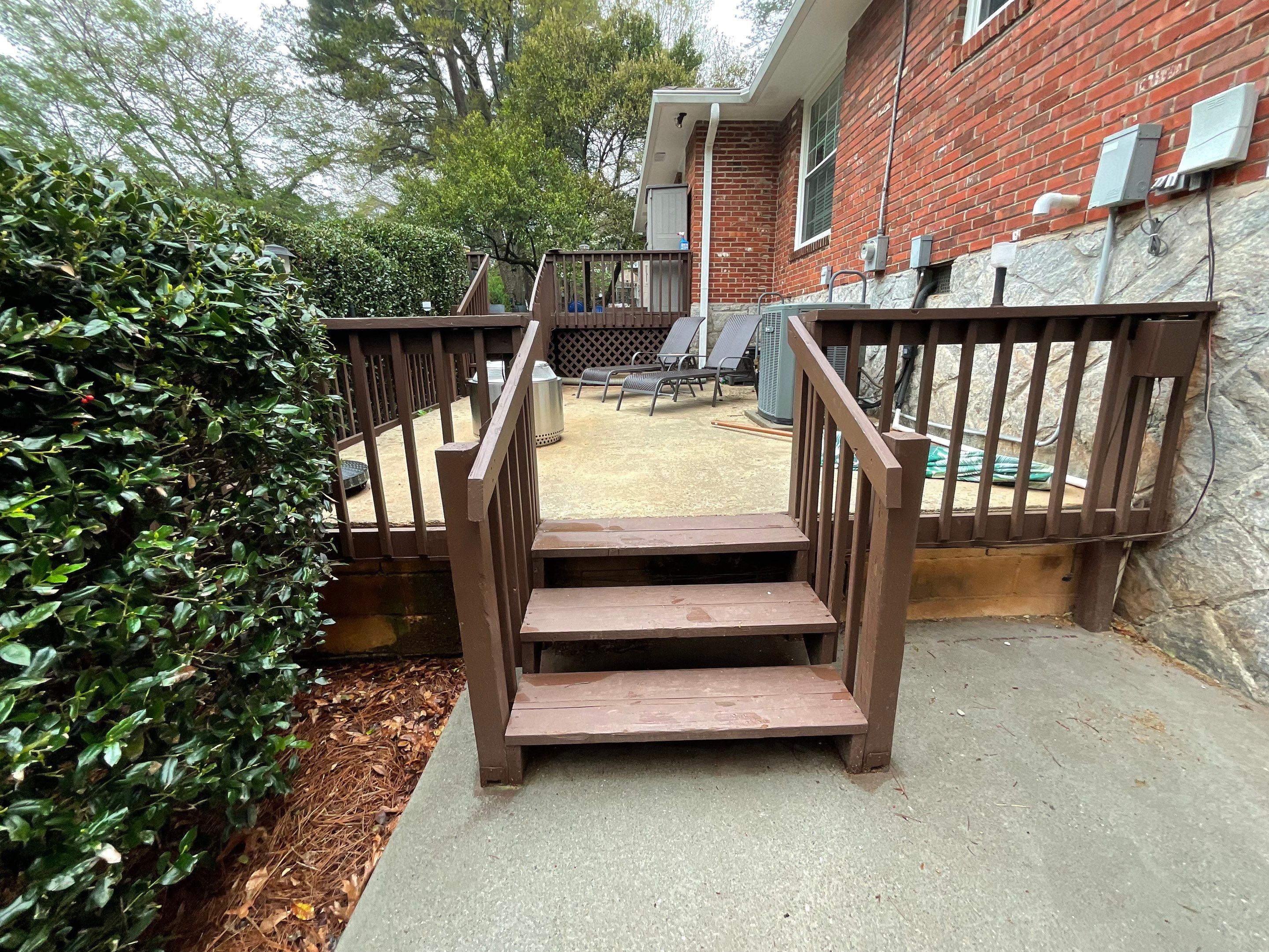 Custom Pressure-Treated Wood Deck and Railing Installation in Decatur by Swift Home Renovations