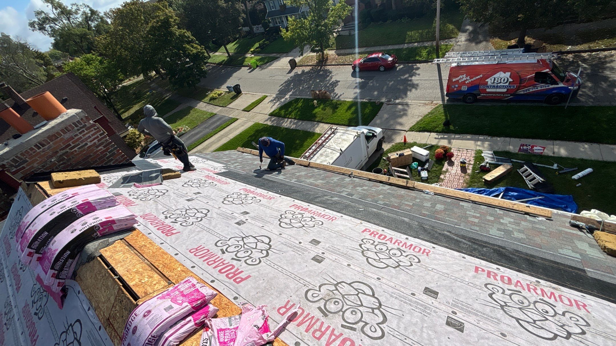 Roof Replacement using Owens Corning Colonial Slate by 180 Contractors