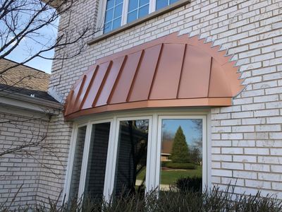 Copper awnings