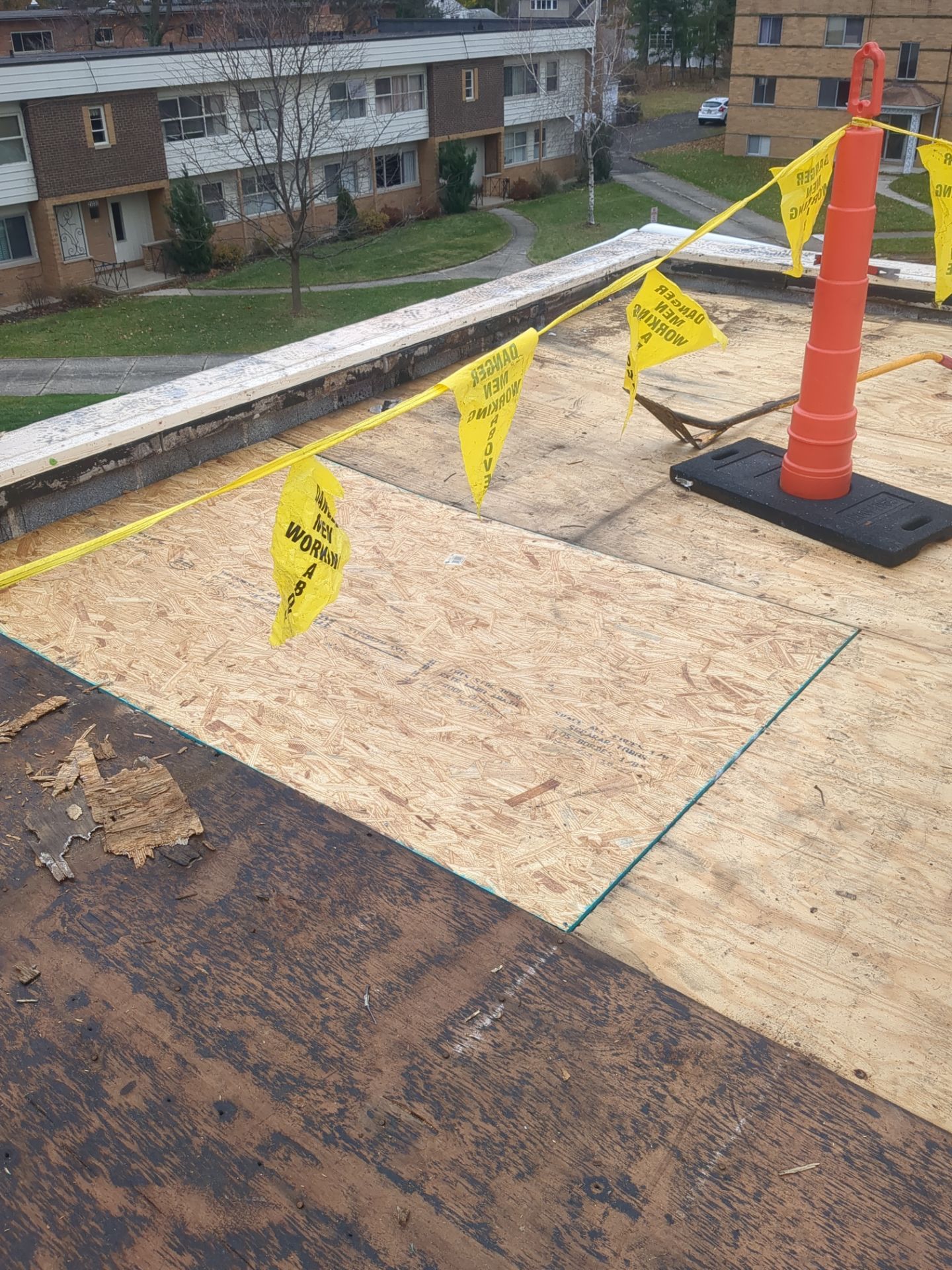 Commercial Roofing Installation using Duro-Last 50 mil PVC by 3 Daughters Construction 