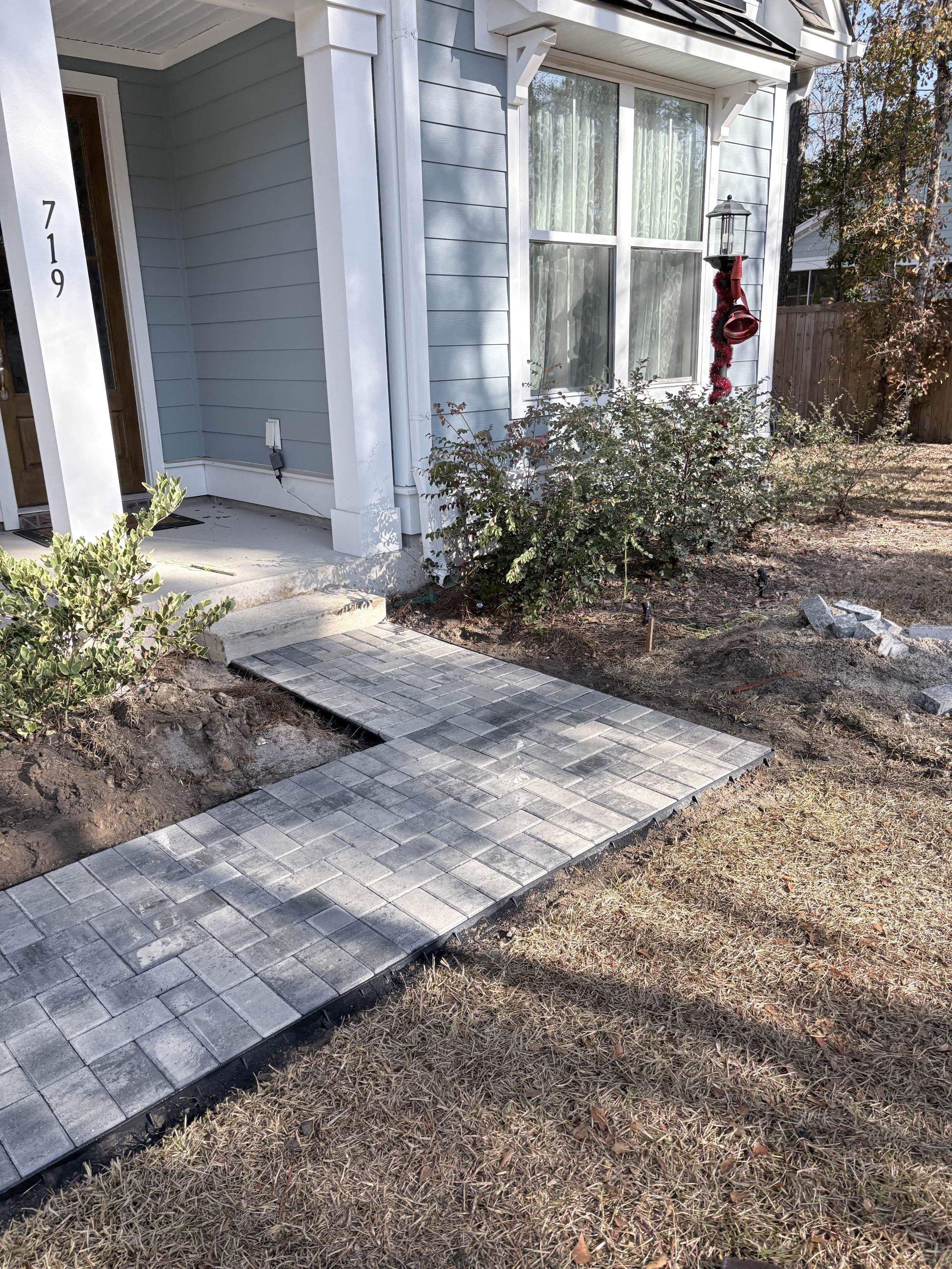 Paver Patio & Walk Way Project in Summerville, SC by Hudson Bros Lawn Care LLC