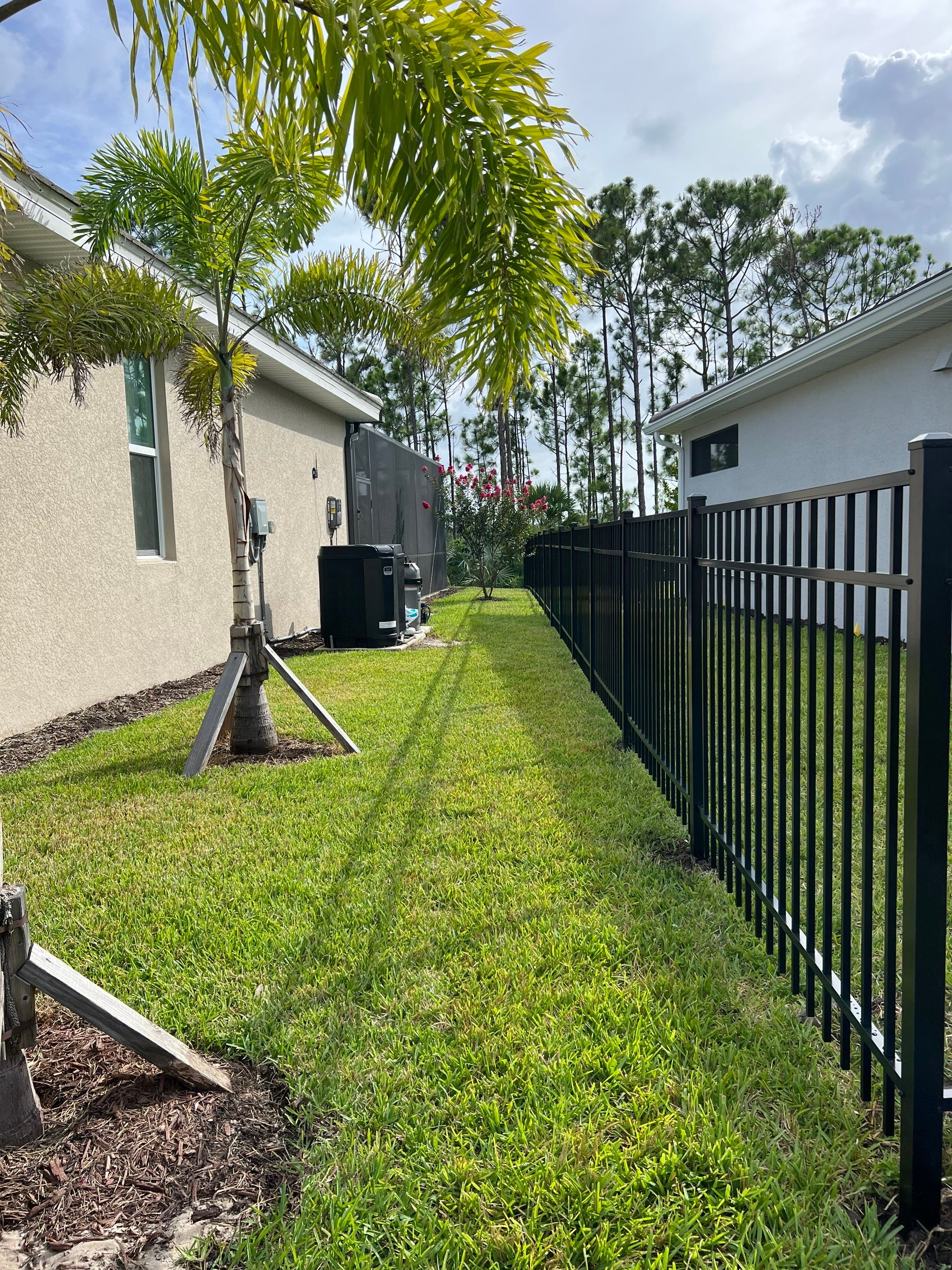 Aluminum Fence Installation using Black 3 Rail Aluminum Fence by Asap fence and gates, LLC