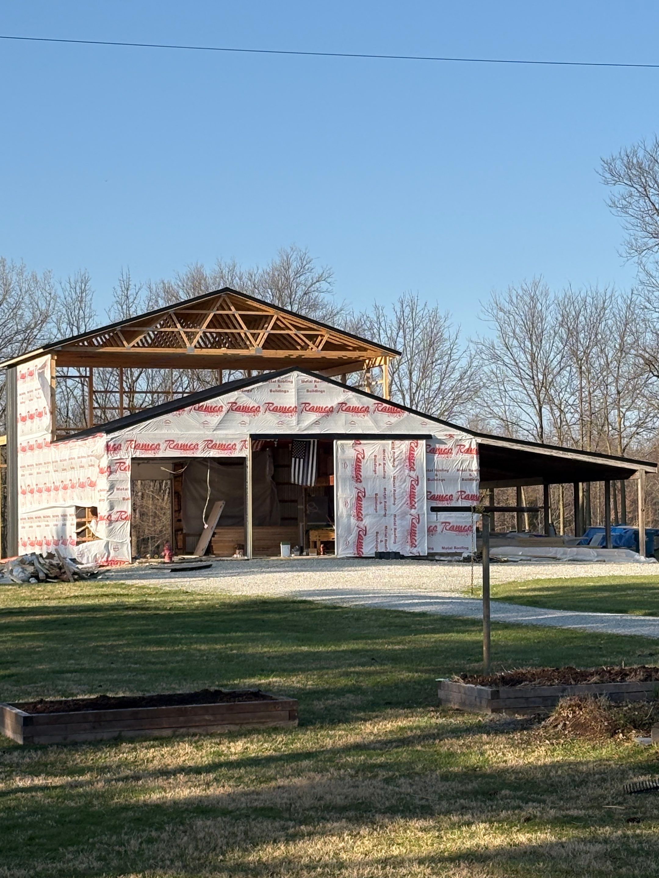 40'x22'x23' addition by The Barn Builders 