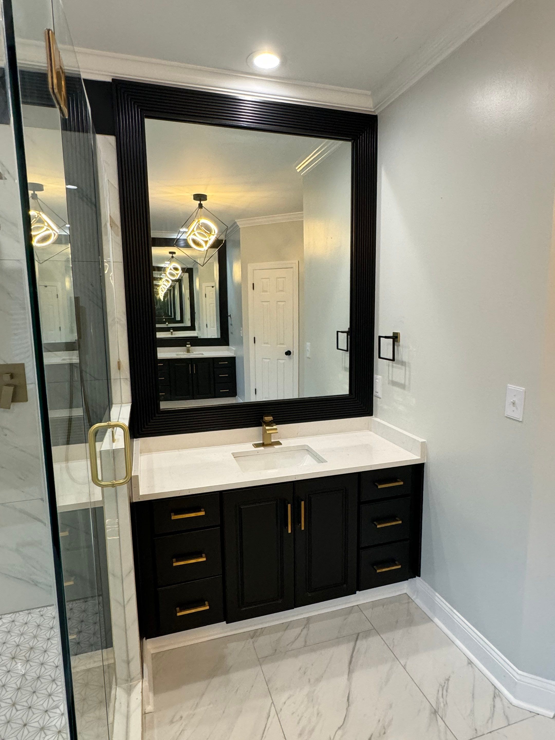 Woods Trace - Bathroom Remodel  by Pillar and Pine