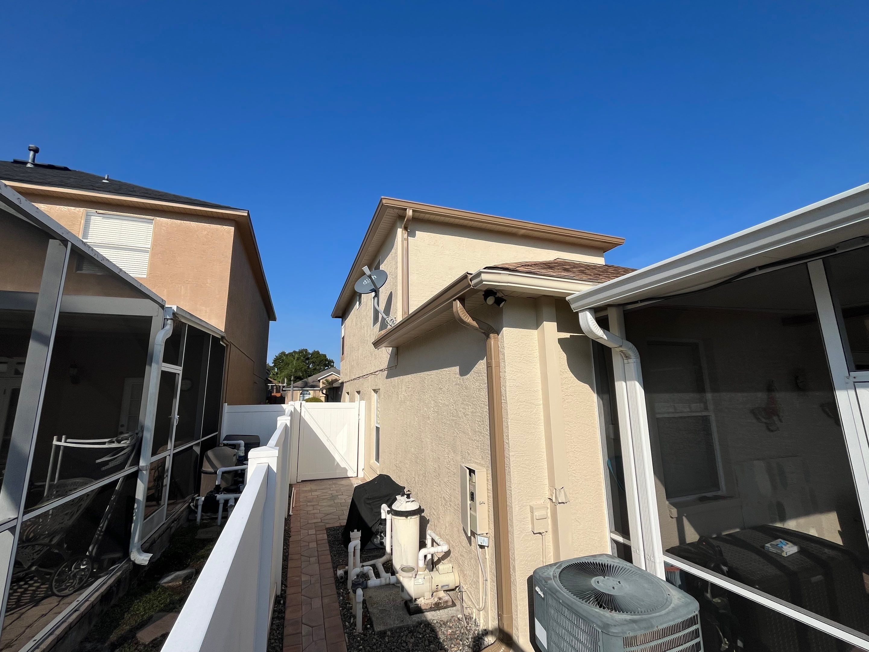 6 Inch Seamless Gutters using Musket Brown Seamless Gutters in Tampa FL by Gutter Professors