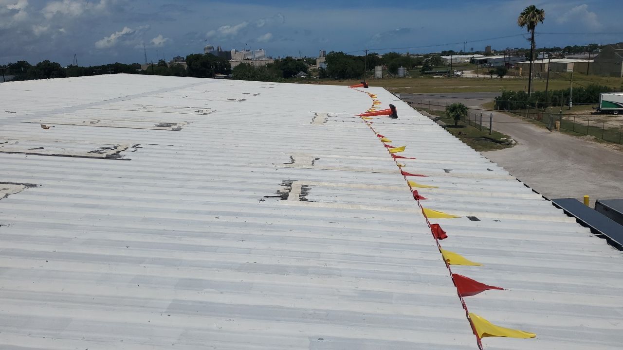 Commercial Roofing Installation using GAF 10 Year Acrylic System by Lighthouse Roofing