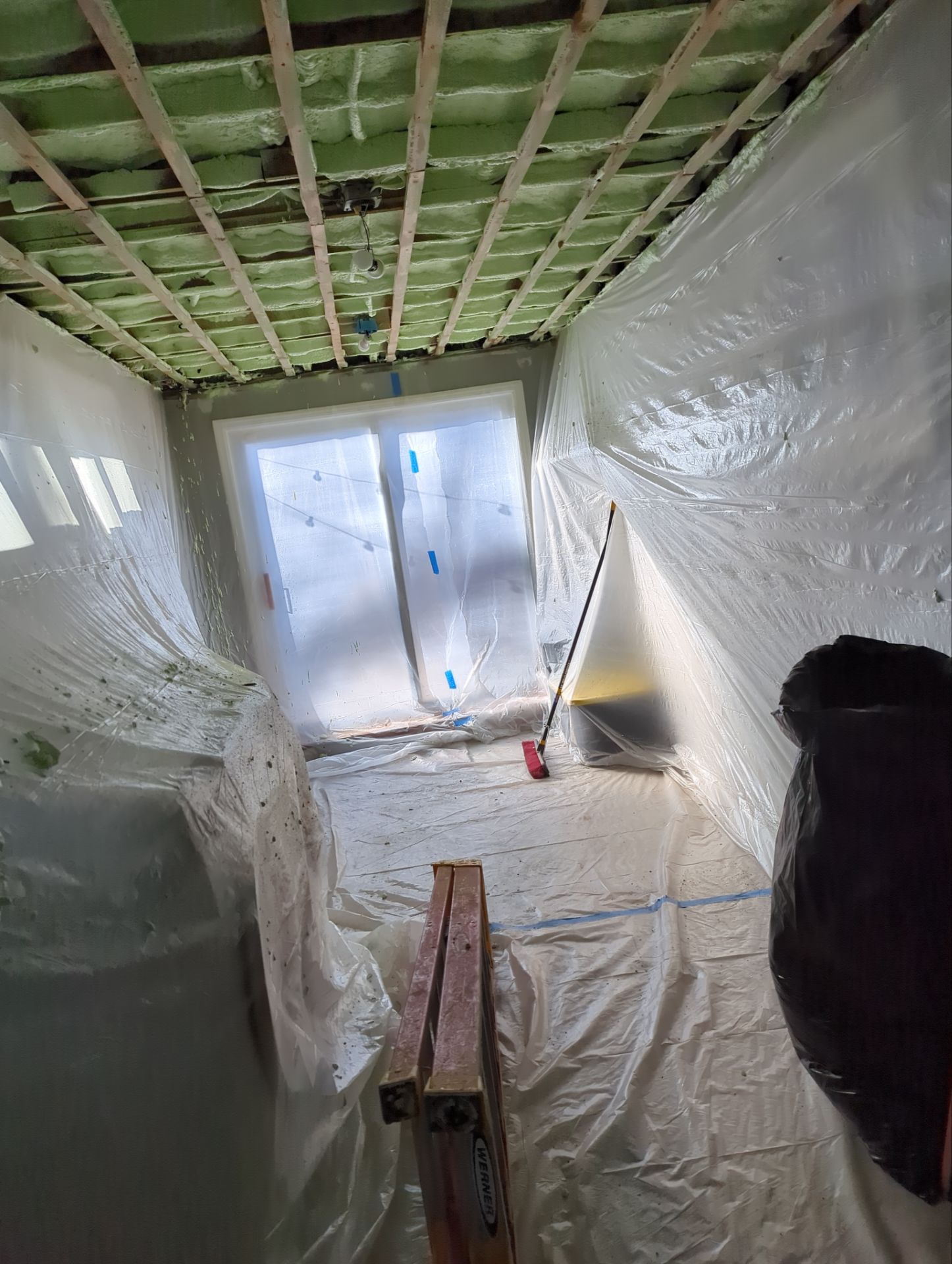 Attic Insulation using open cell spray foam by NYS Foam & Energy