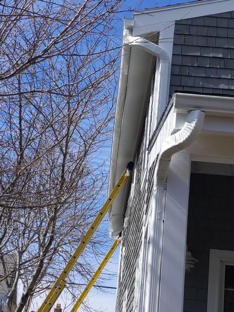 Hull, MA Gutter Installation using 5" K-Style Aluminum Gutter by Gutter Pro Enterprises