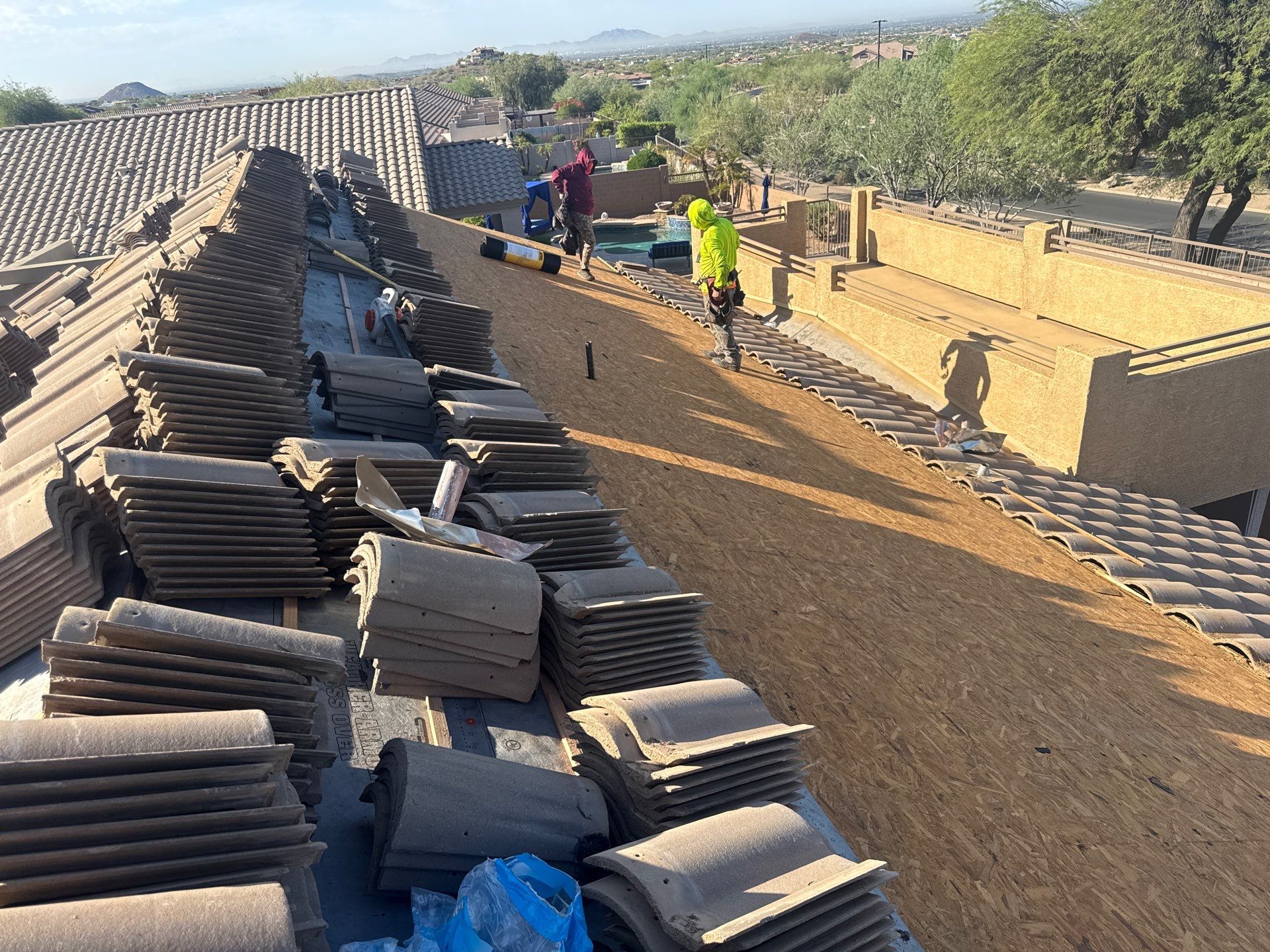 Mesa, AZ Concrete Tile Roof Underlayment Replacement by APM Builders LLC