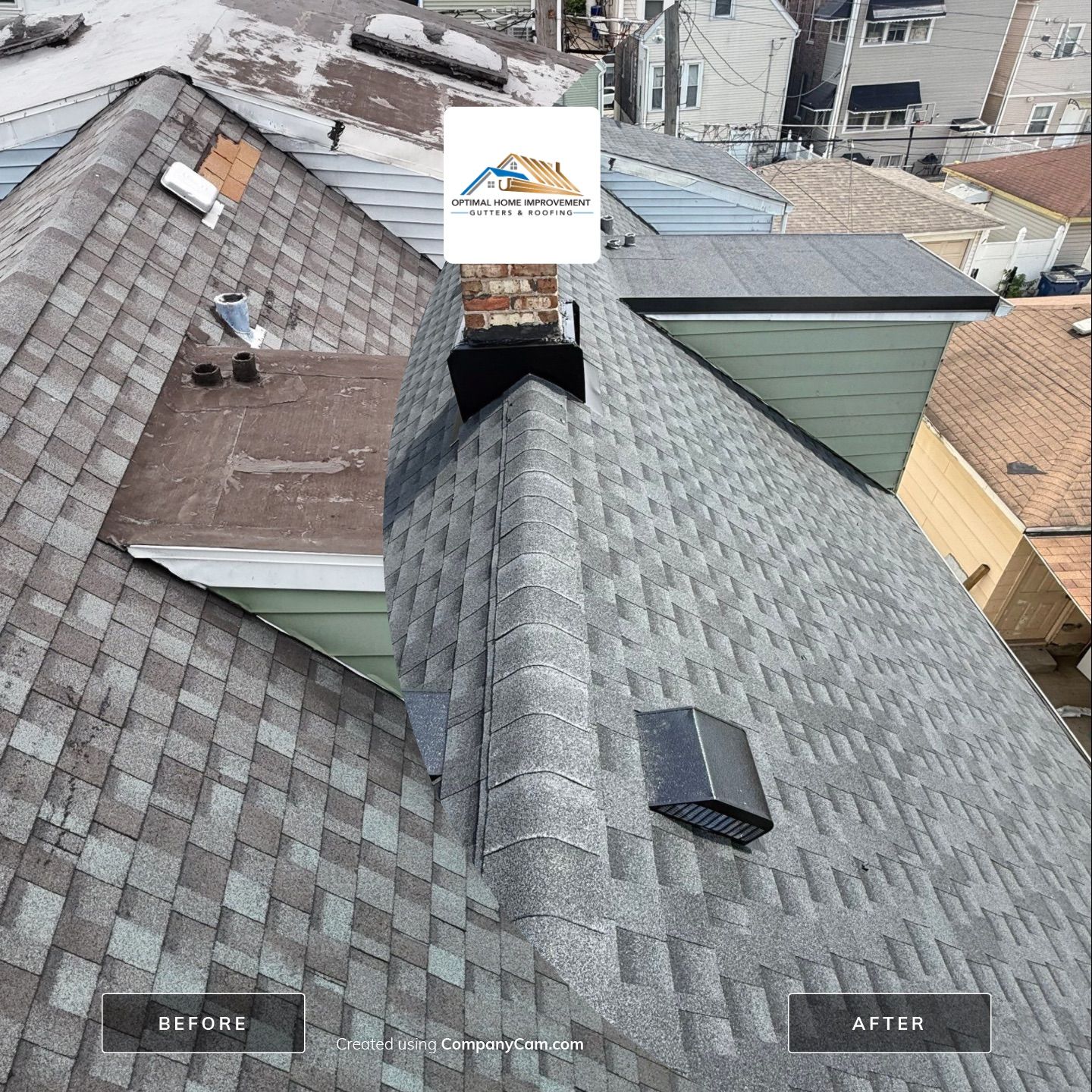 Residential roofing with GAF by Optimal Home Improvement 