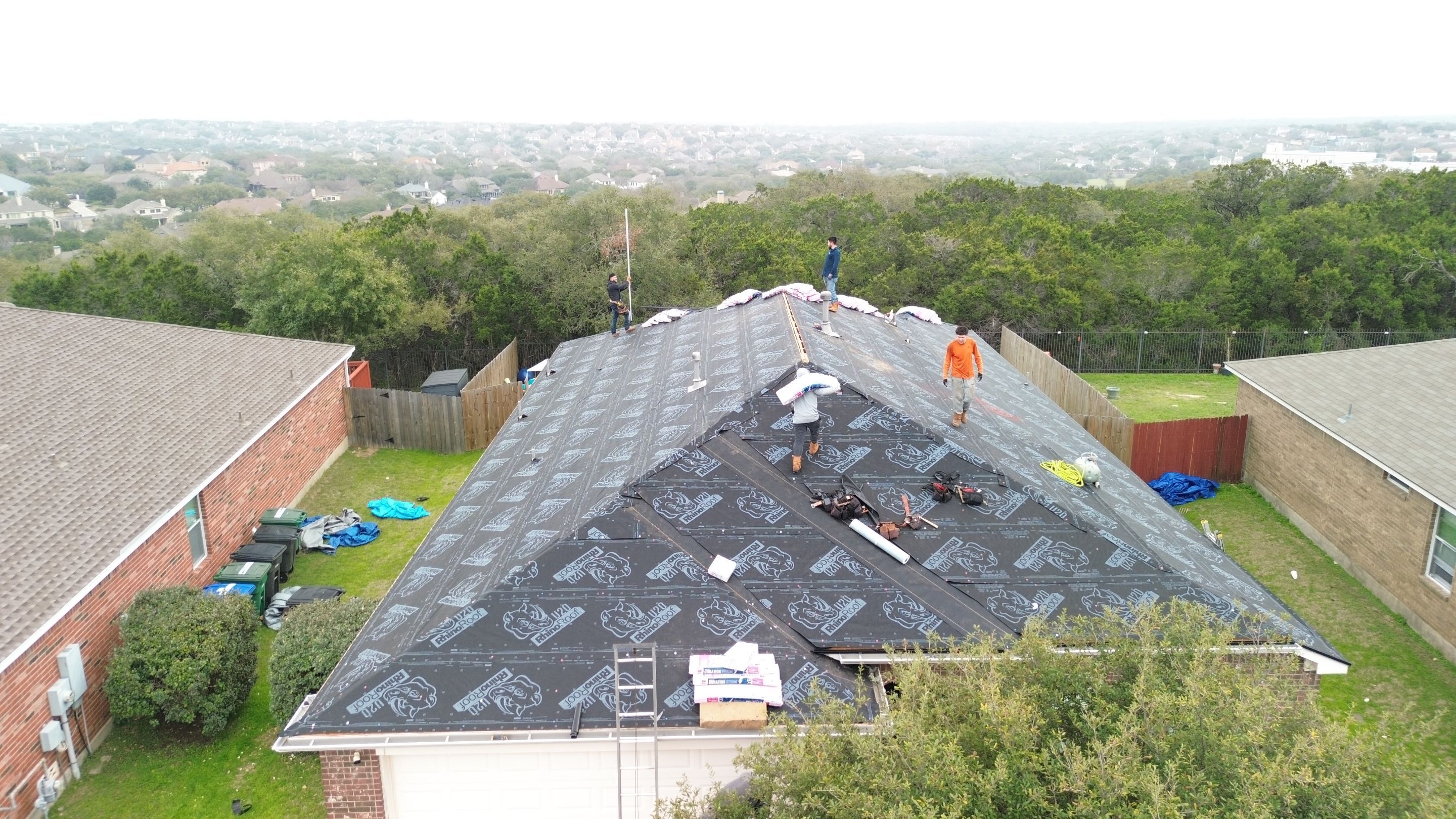 Residential Roof Replacement using 30 Year Laminate Shingles with High Profile Ridge by Premier Roofing and Contracting
