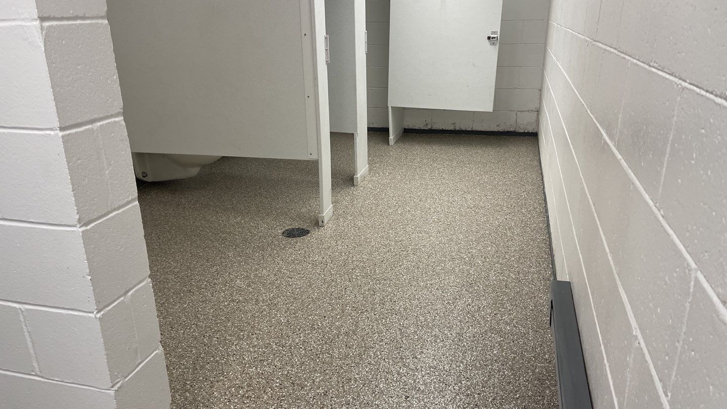 Park Restroom Floors using Pebble Beach by Your1DayFloor.com