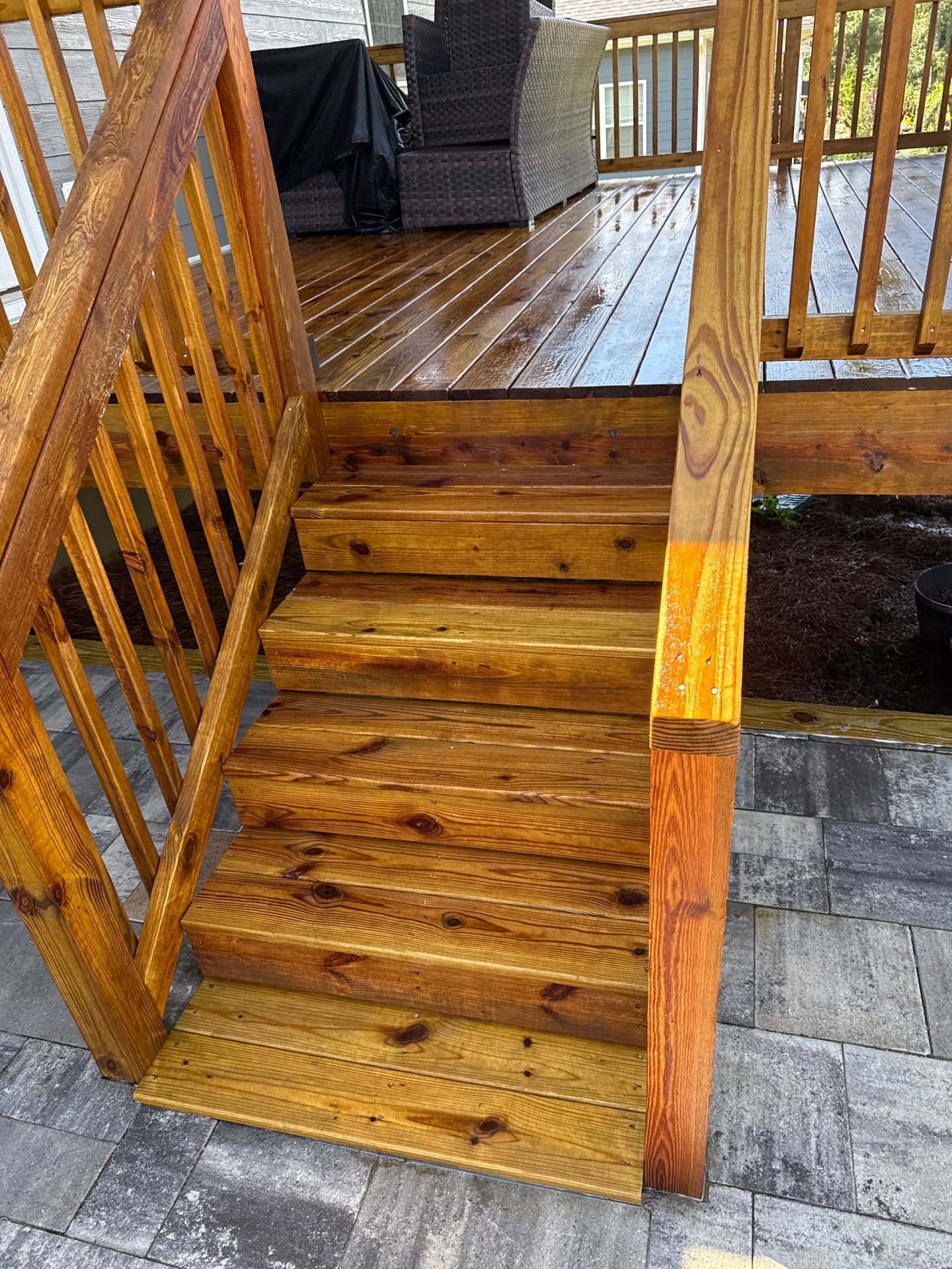 Wood Deck, Concrete porch using Wood and Conrete Sealant by DuraSeal