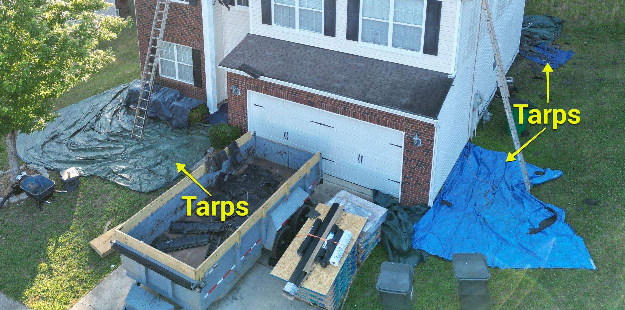 Roof replacement by wind damage by Just Brilliant Restoration JBR