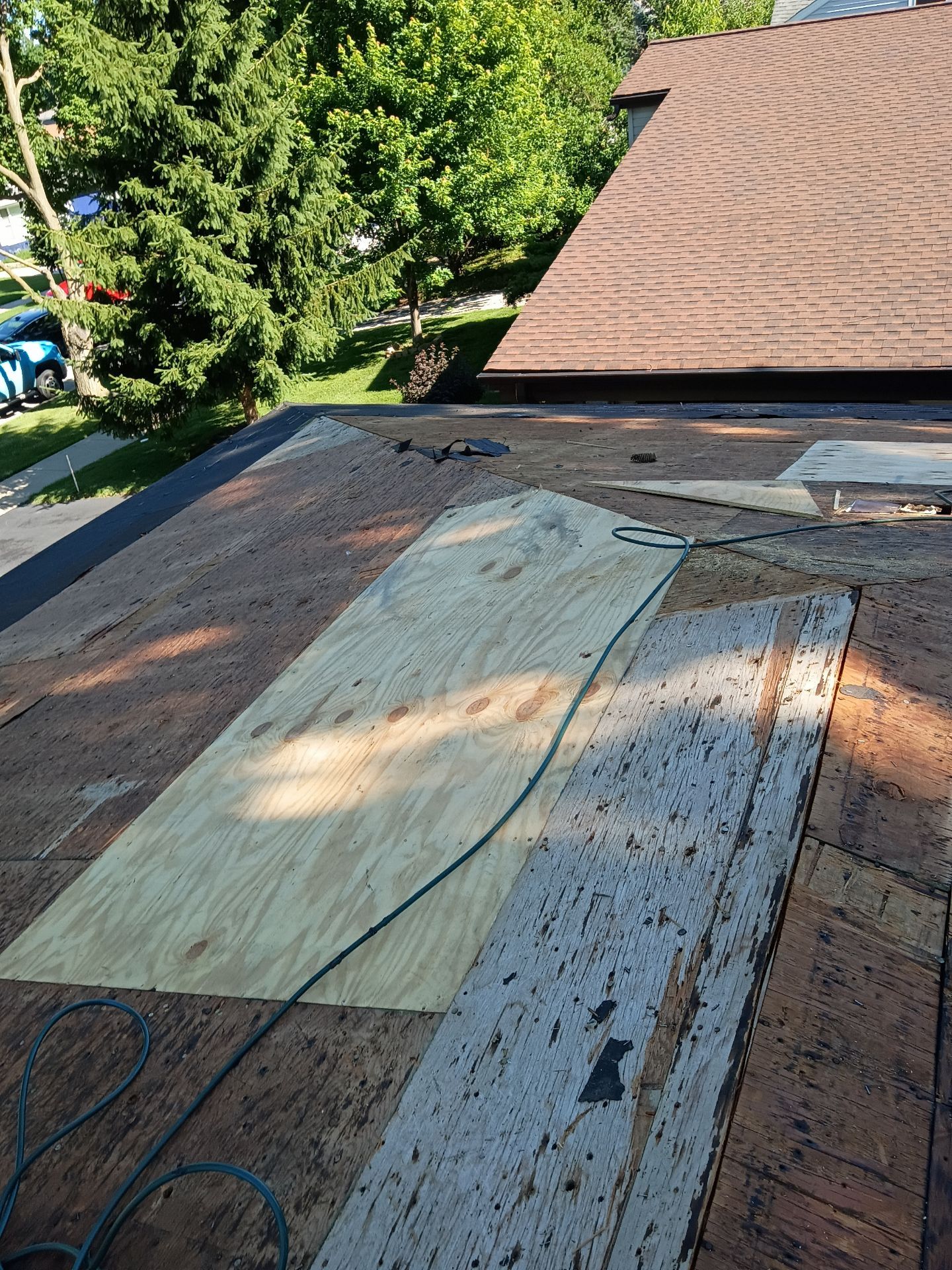 Full Architectural Shingle Roof Installation and Decking Repair in Lombard by Pro Home Services Inc