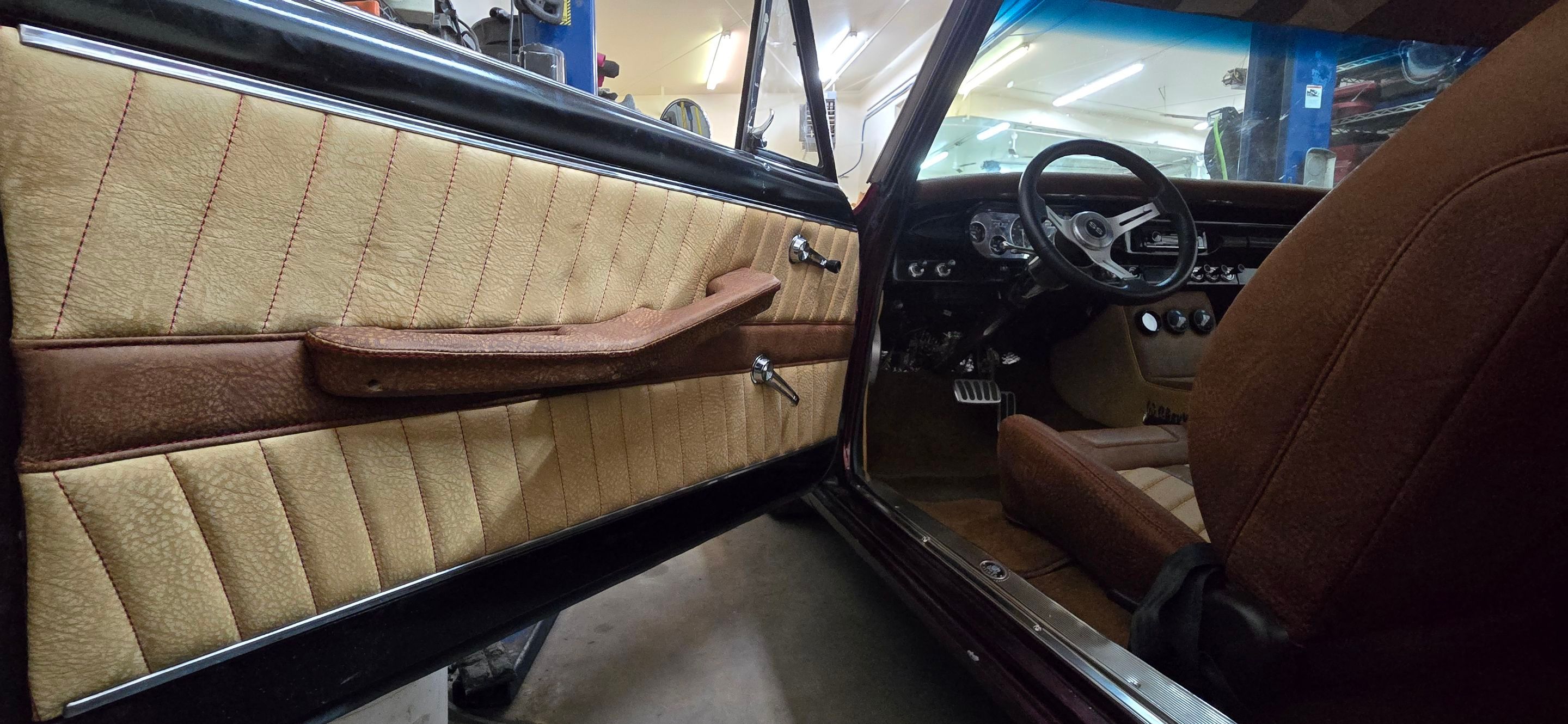 1963 Nova SS Custom Leather Interior  by Rocky Mountain Upholstery Co