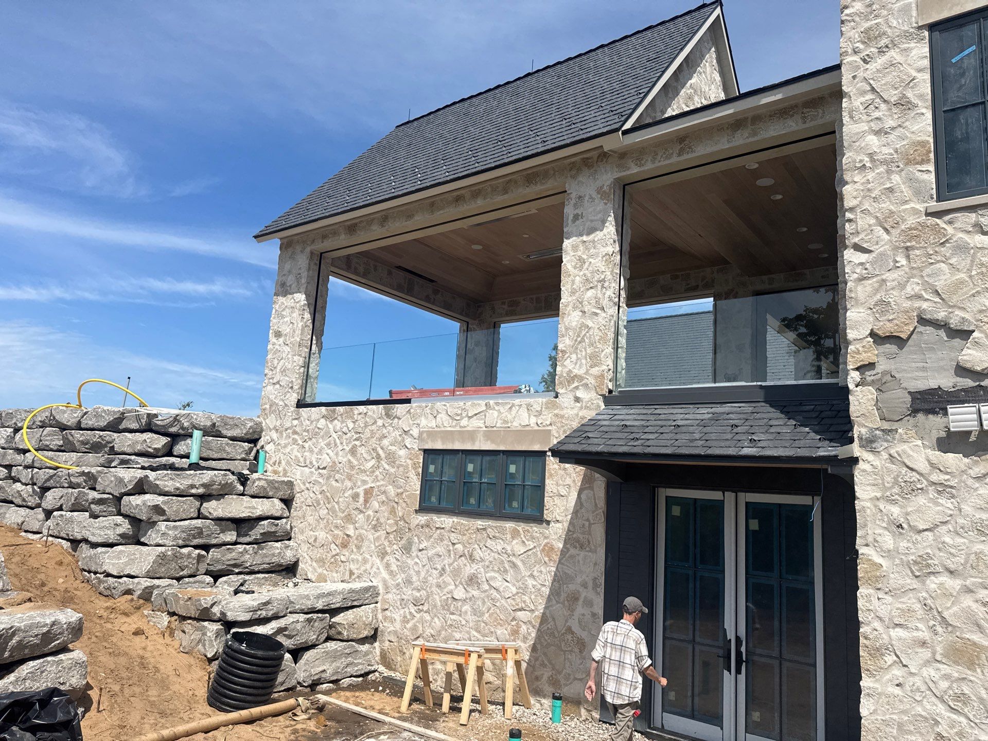 Half Round Gutter Installation for Petoskey Residence by Rainbow Seamless Systems