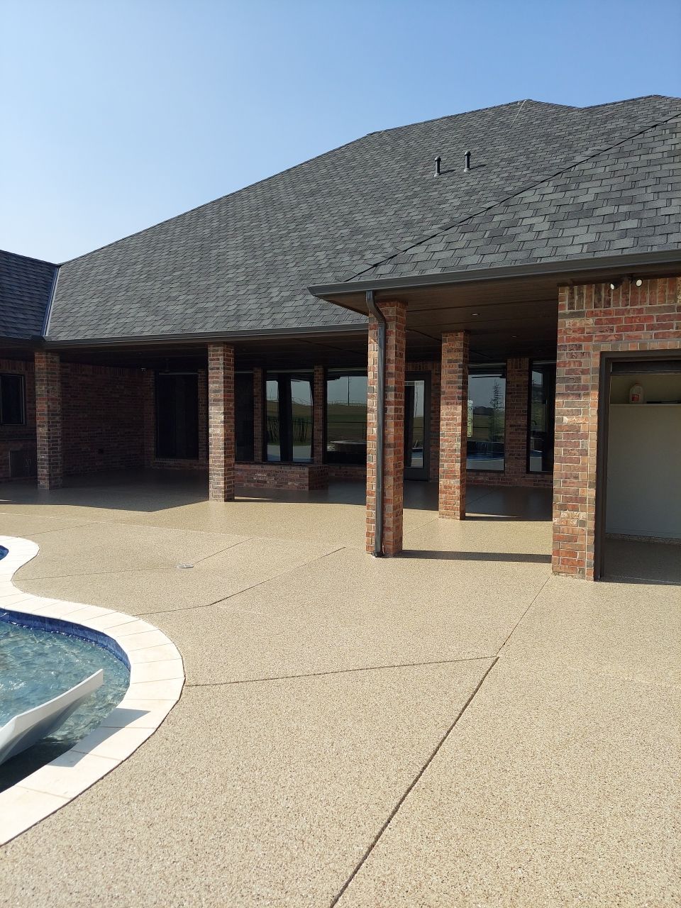 Patio & Pool Deck Coating with Pecan by Copperhead Coatings