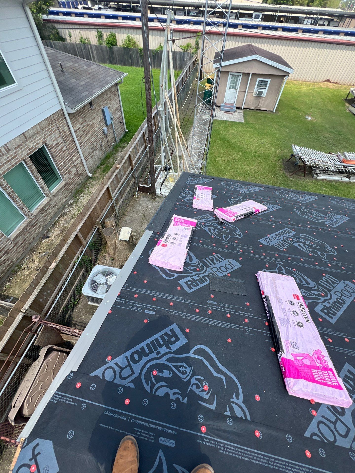 Residential Roofing Installation using Owen's Corning Duration (Lifetime) Shingles by Roof Repair Company