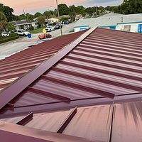 24ga 1.5" Mechanical Seam Burgandy  by Total Roofing System The Metal Roof Experts