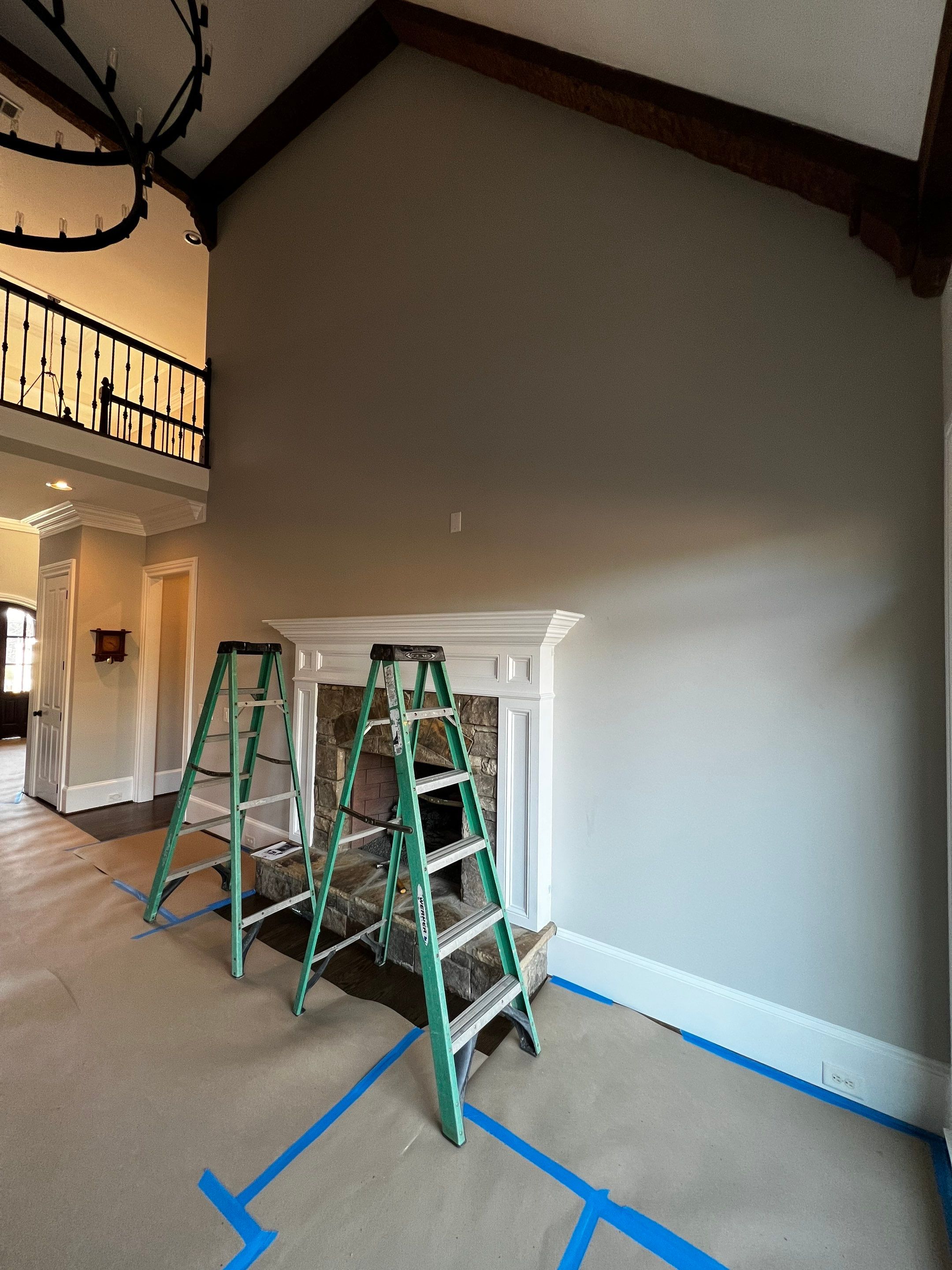 Custom Fireplace Accent Wall and Trim Installation in Marietta by Swift Home Renovations