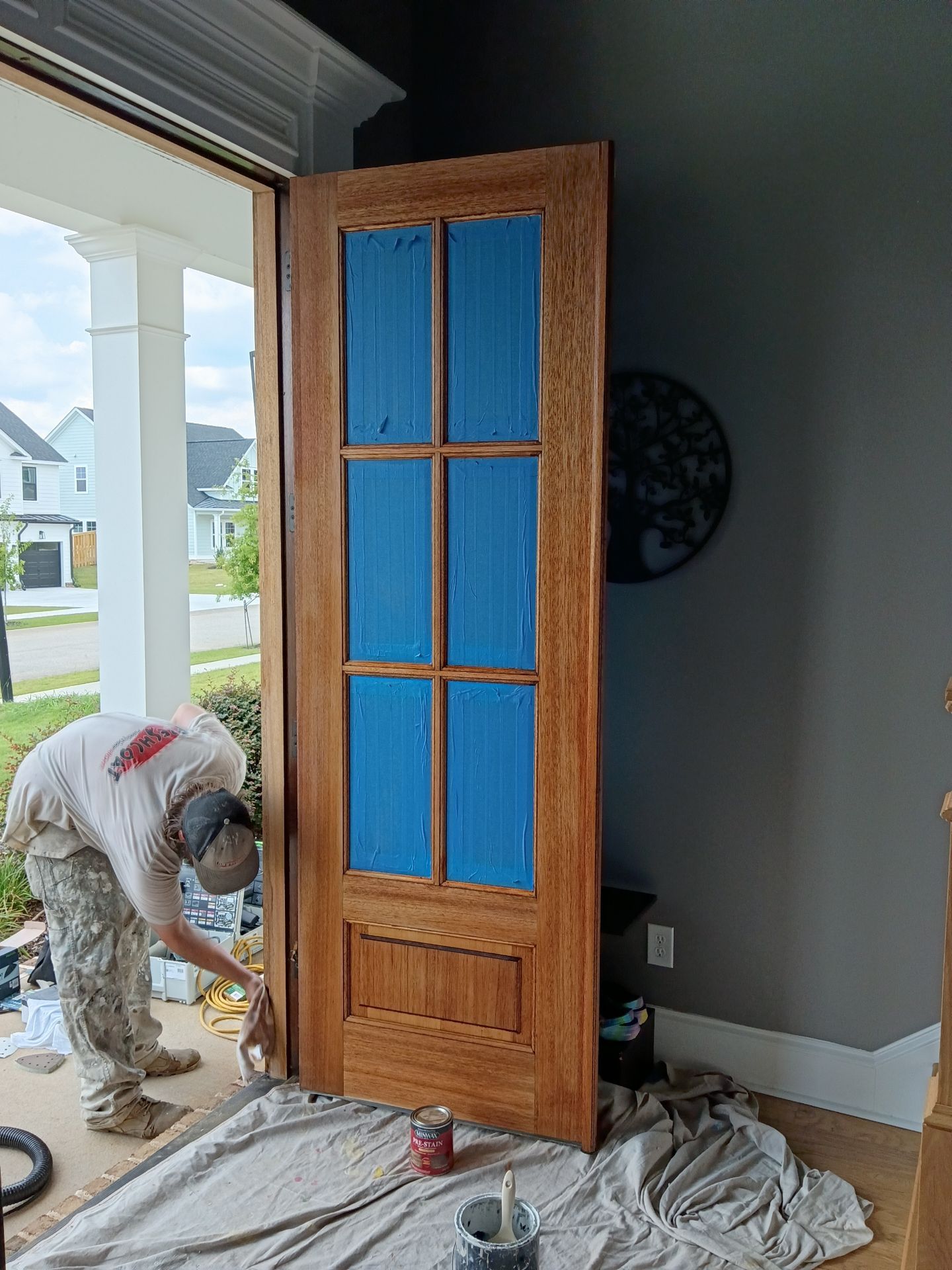 Wooden Double Door Refinishing and Patio Coating in Evans by Fresh Coat Painters of Augusta